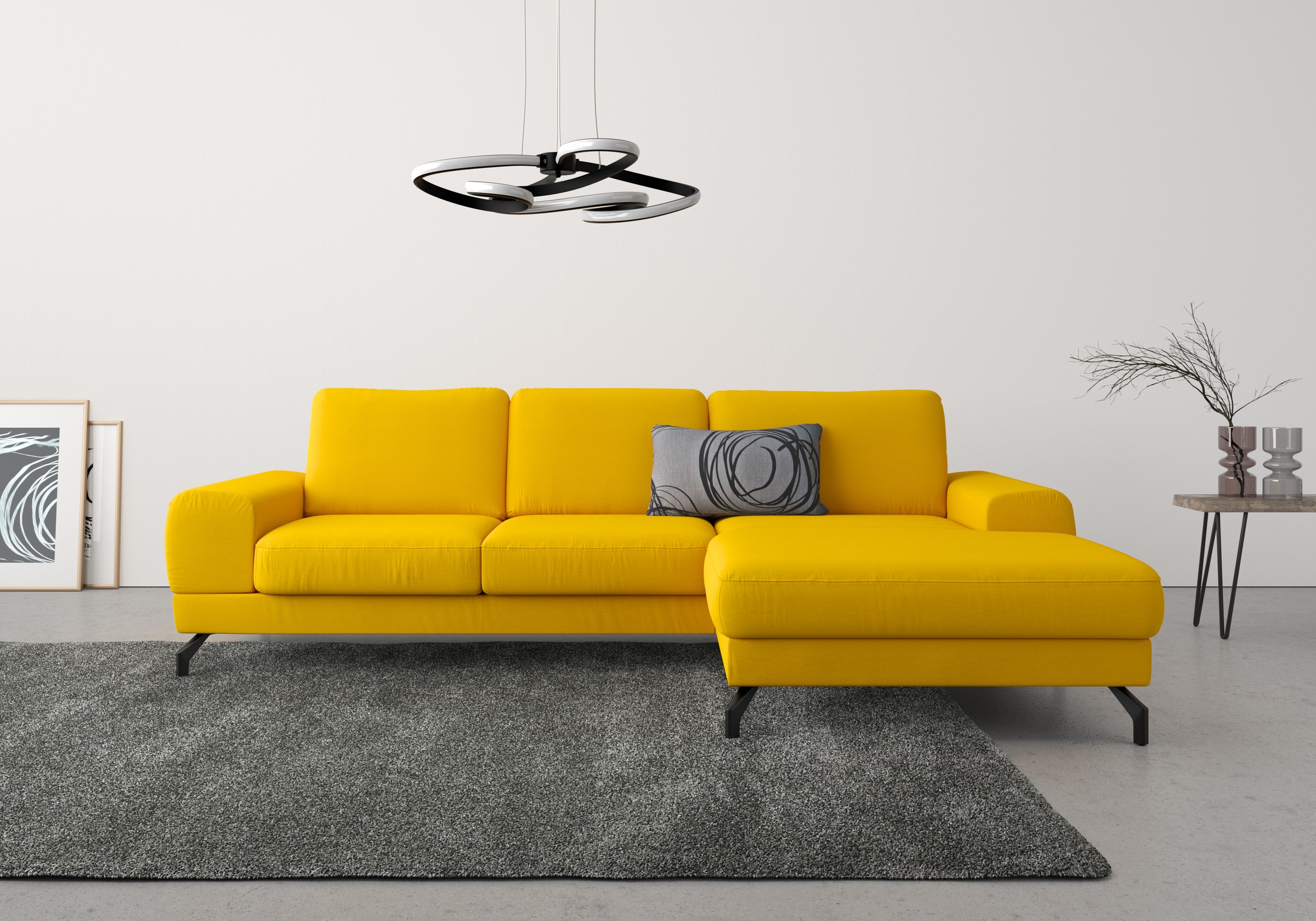 sit&more Ecksofa »Cinturo L-Form«, inklusive Sitztiefenverstellung und Federkern, Sitzhöhe 45 cm