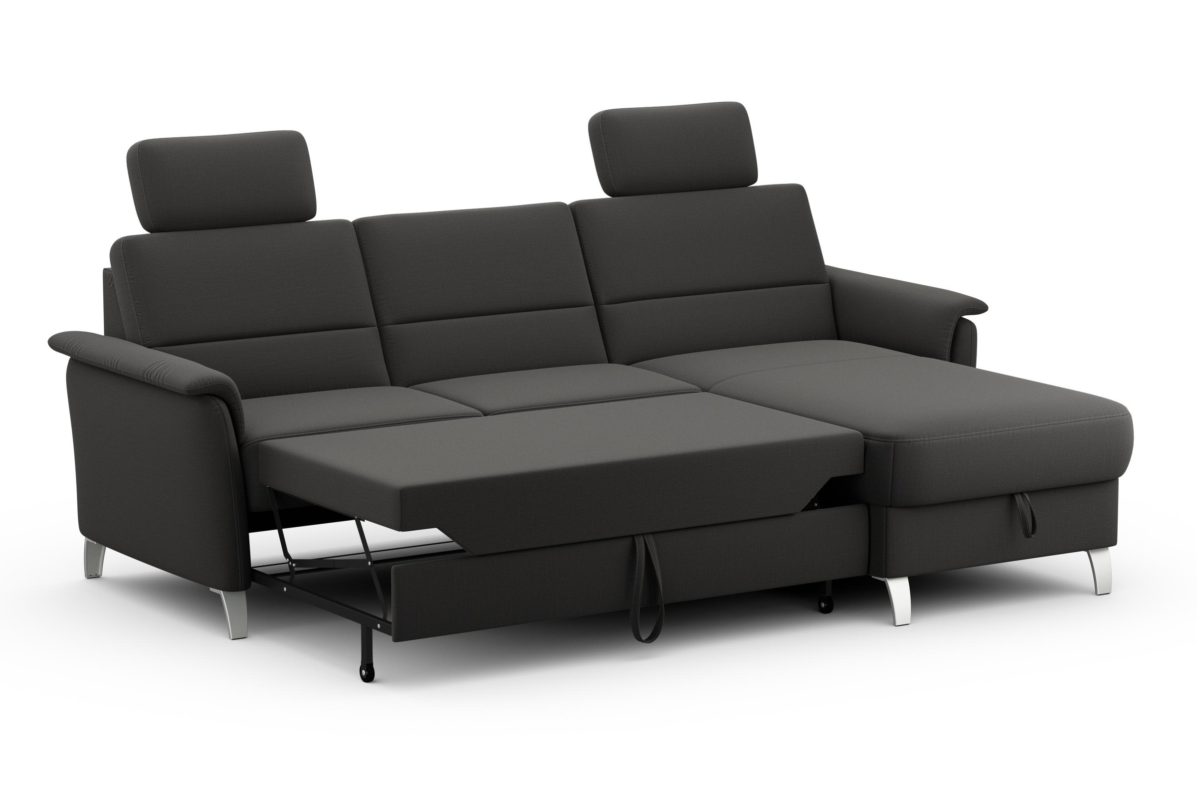 sit&more Ecksofa »Palmera L-Form«, Federkern, wahlweise mit Bettfunktion und mit/ohne Stauraum