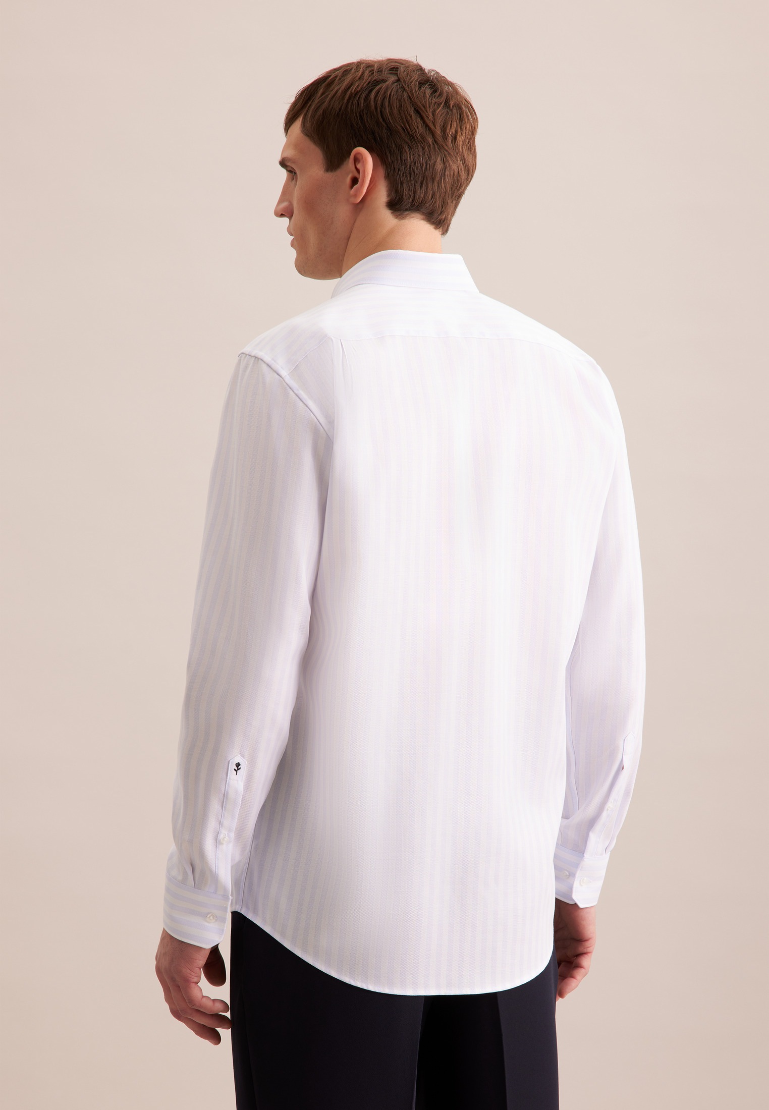 seidensticker Businesshemd »Regular«, Regular Langarm Button-Down-Kragen Streifen