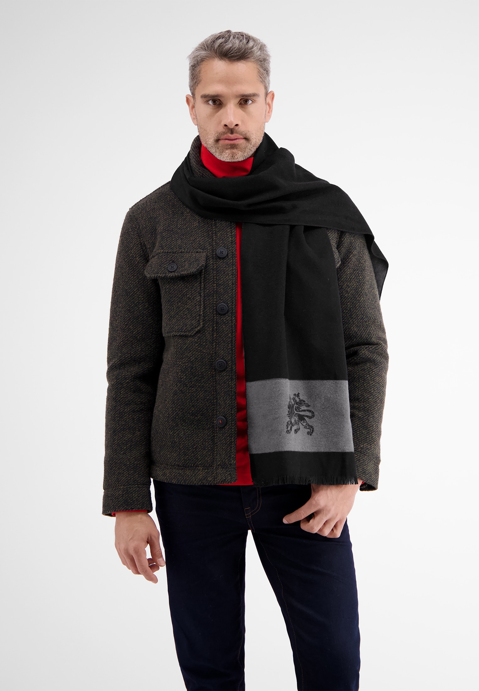 LERROS Schal »Schal mit LERROS Intarsie«