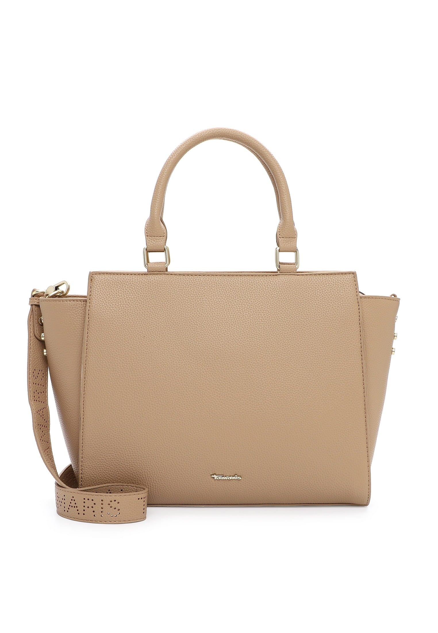 Shopper TAMARIS "Shopper TAS Kiri", Damen, Gr. B/H/T: 42cm x 27cm x 12,5cm 0, beige (sand 420), Polyurethan, Taschen Shopper