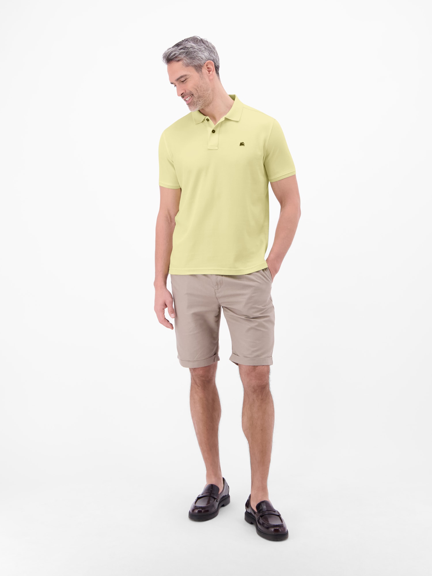 LERROS Poloshirt »Poloshirt, COOL & DRY und Logo-Stitch« Trocknet schnell, angenehm kühl, pflegeleicht, kurzarm, einfarbig