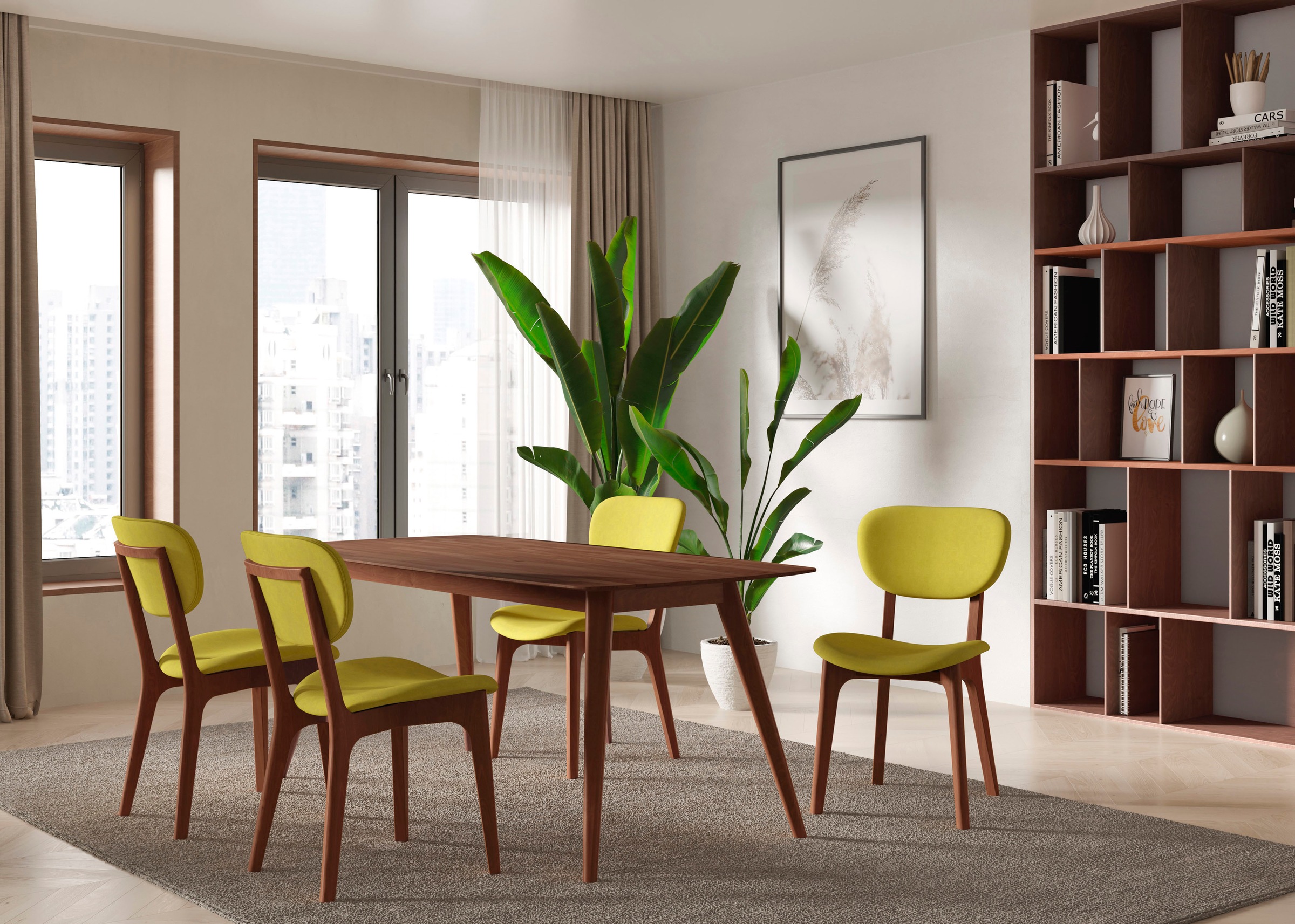 INOSIGN Stuhl »COZY Made in Italy«, (Set), 2 St., Microfaser, Gestell in Buche, Kirsch- oder Nussbaum, Massivholz, Design Stuhl