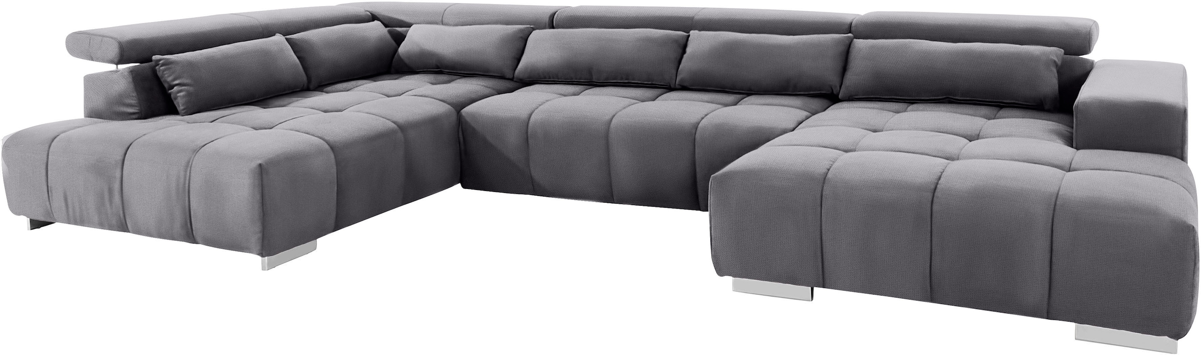 COTTA Wohnlandschaft »Orion U-Form«, mit Kopfteilverstellung & 6 Nierenkissen