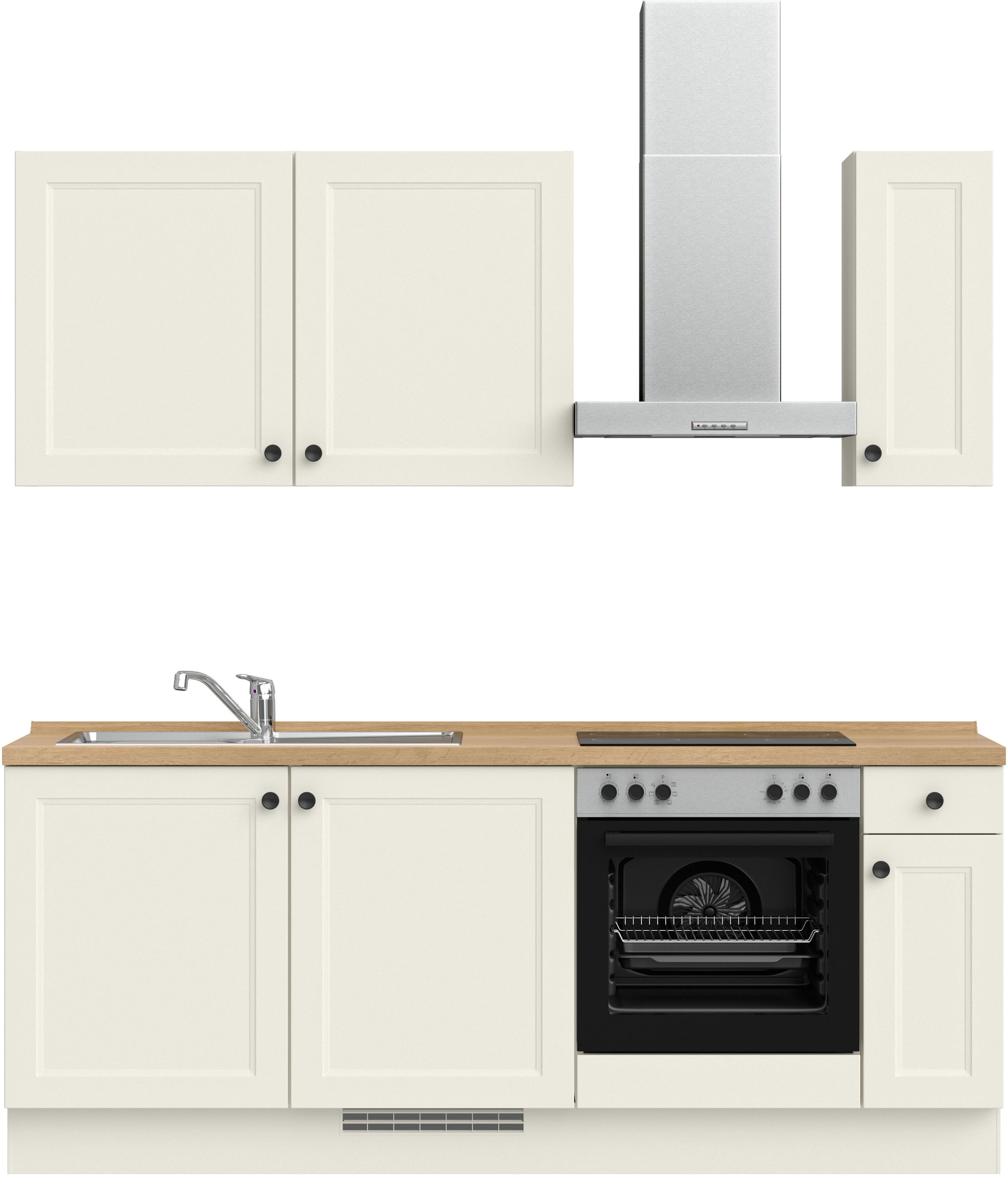 nobilia® Küchenzeile »"Cascada I"«, vormontiert, Ausrichtung wählbar, Breite 210 cm, wahlw. mit E-Geräten