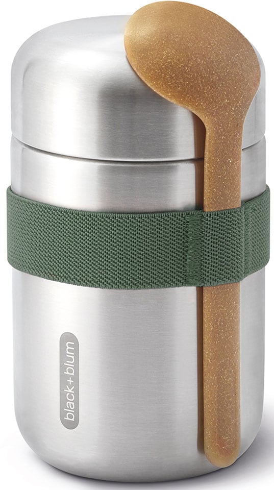 black+blum "Food Flask" hält Speisen lange heiß, auslaufsicher, inkl. Löffel, 400 ml