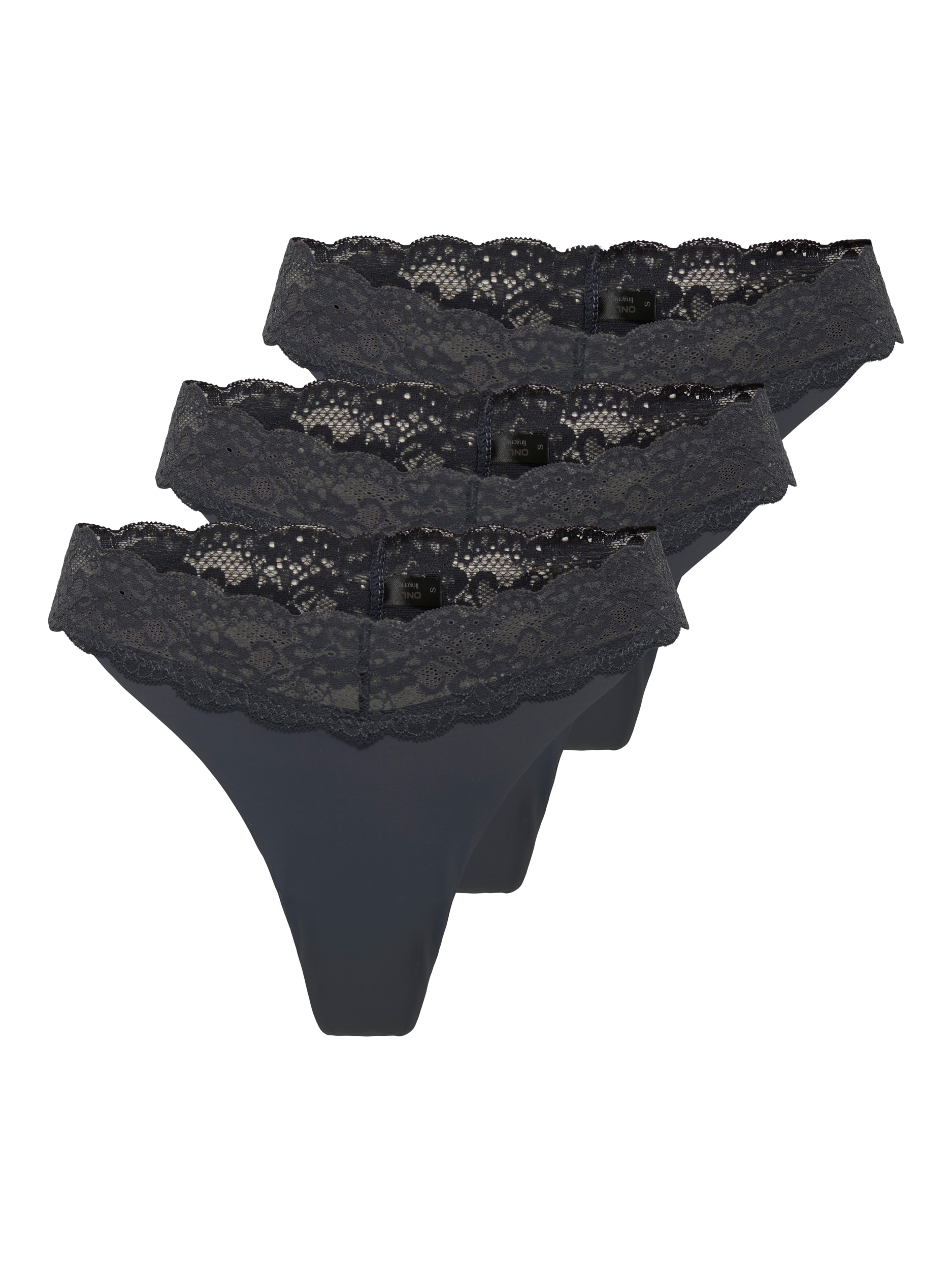 ONLY Tanga "ONLCHLOE LACE S.S THONG 3-PACK ACC", (Packung, 3 St.) günstig online kaufen
