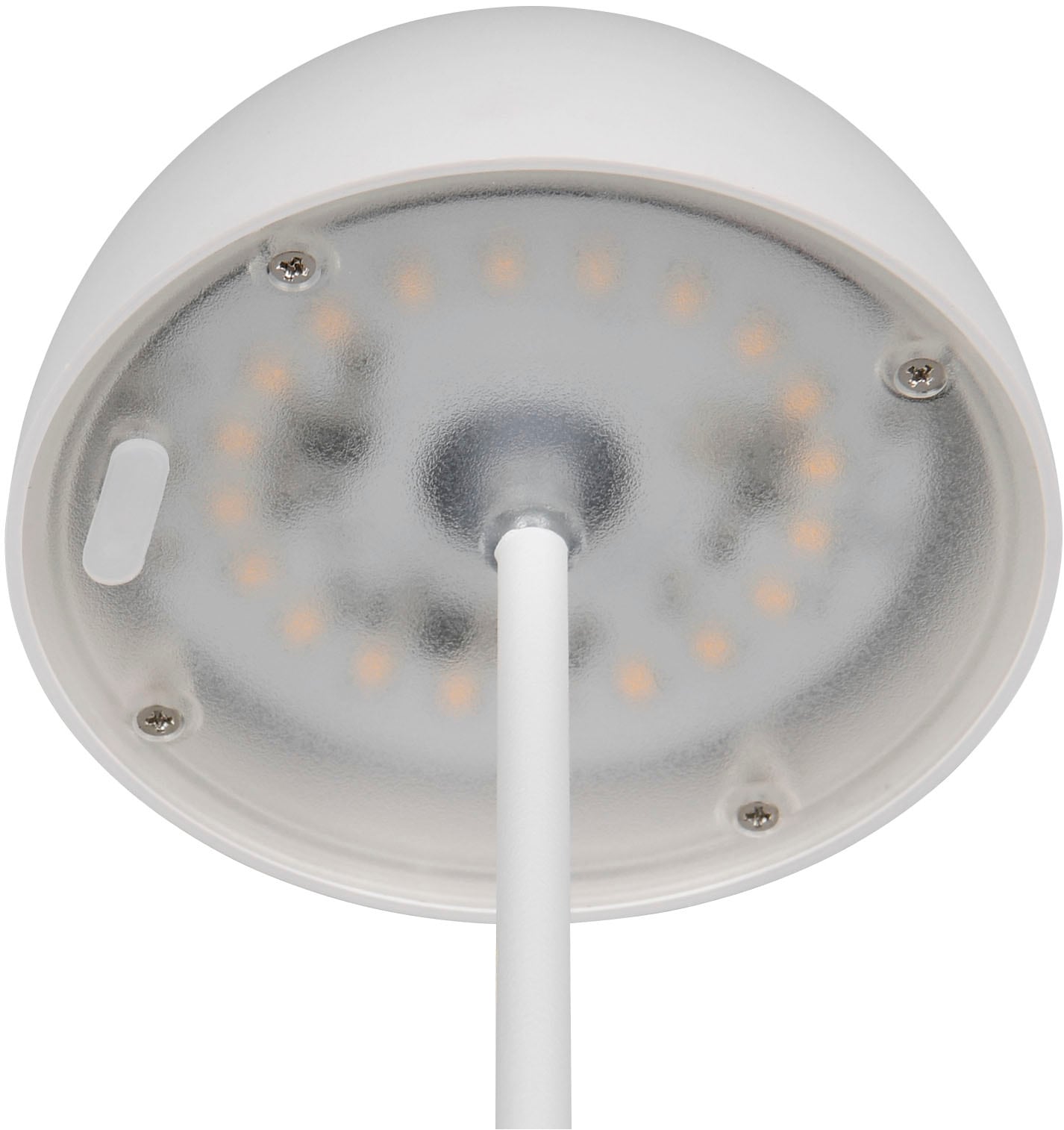 REALITY Leuchten LED Tischleuchte »ORTIZ, Outdoor Akku Tischleuchte in Pilzform, IP44, Touchdimmer USB-C«, 1 flammig, Leuchtmittel LED-Board | LED fest integriert, Memoryfunktion für Dimmstufe, Garten Tischlampe Akku 3h Laufzeit