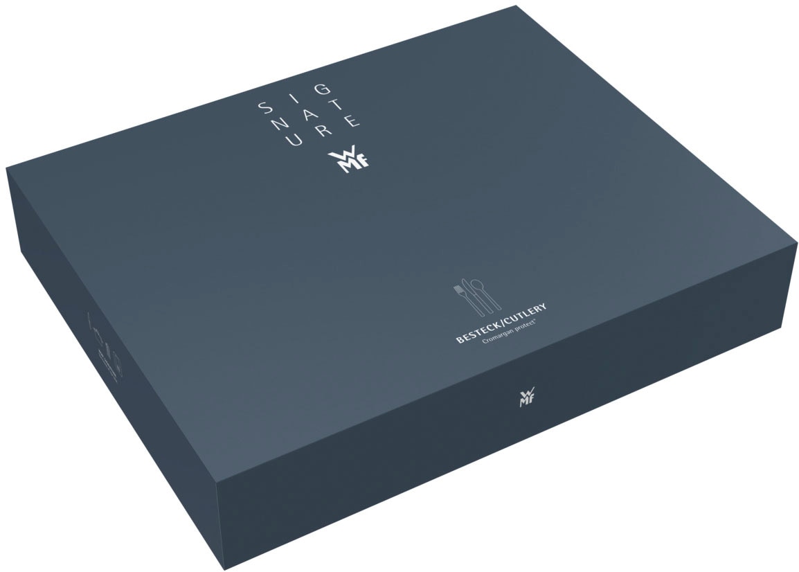 WMF Besteck-Set »Premiere in klassisch-eleganter Optik, ergonomisch, Wellenschliff« spülmaschinengeeignet, optimale Schärfe, hochwertiger Besteckkasten