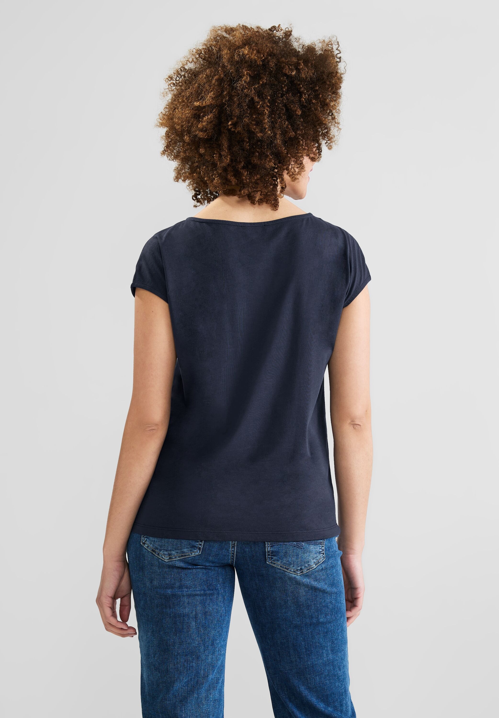 STREET ONE T-Shirt, | Unifarbe in kaufen BAUR