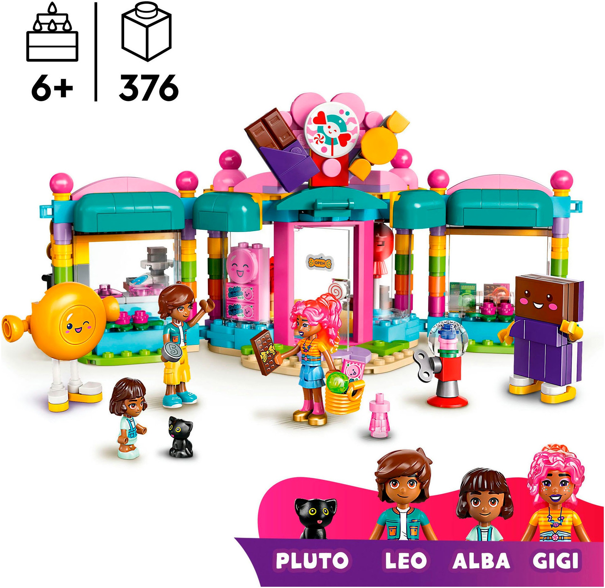 LEGO® Konstruktionsspielsteine »Heartlake City Süßwarenladen (42649), LEGO Friends«, (376 St.), Made in Europe