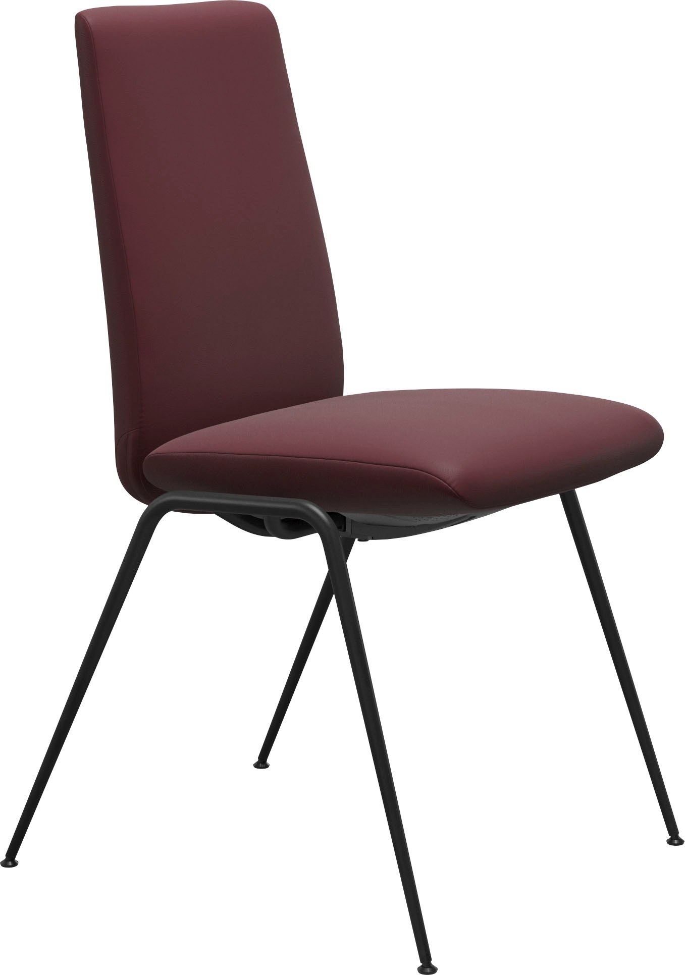 Polsterstuhl STRESSLESS "Laurel", rot (bordeaux batick, schwarz matt), B:57cm H:92cm T:59cm, Leder BATICK: BATICK ist ein leicht korrigiertes, durchgefärbtes und genarbtes Möbelleder, bei dem die meisten Unebenheiten und Spuren in der Regel entfernt wurde 2