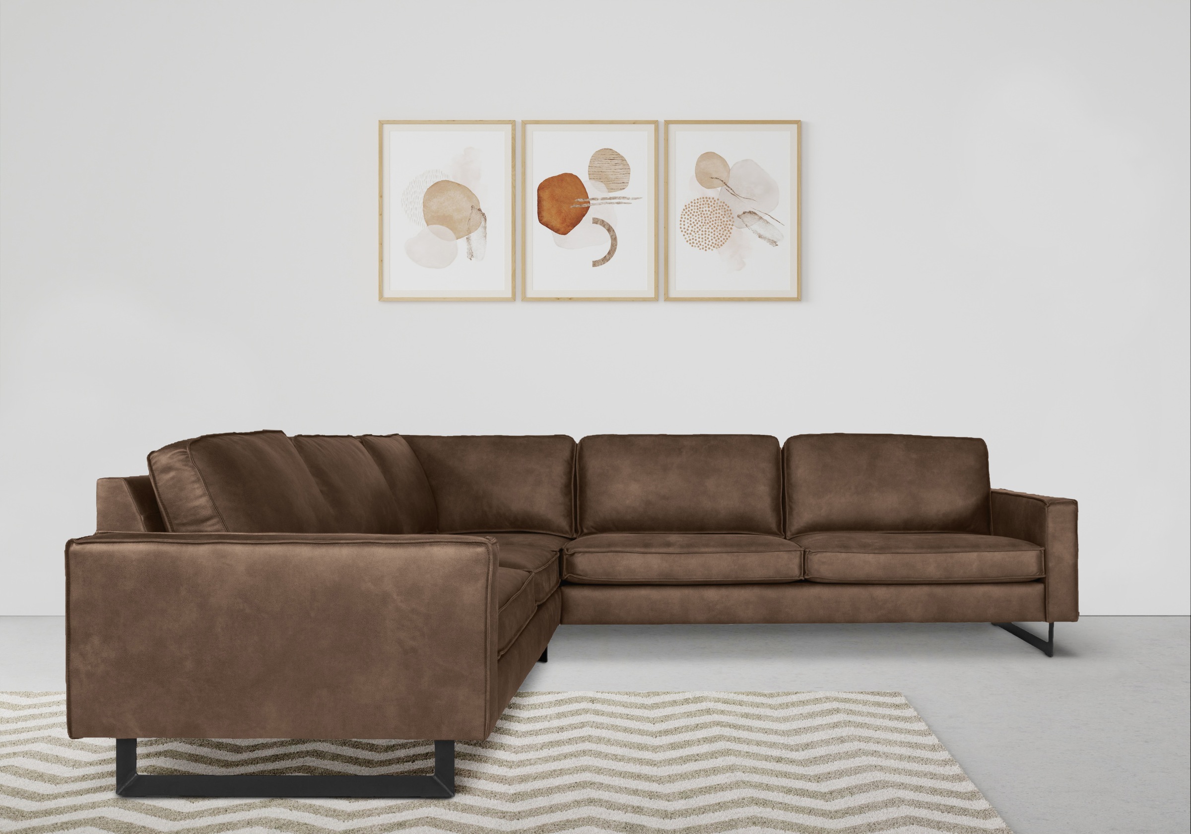 Home affaire Ecksofa "Pinto, XXL, 250/290 cm, langer Schenkel, Ottomane" Co günstig online kaufen