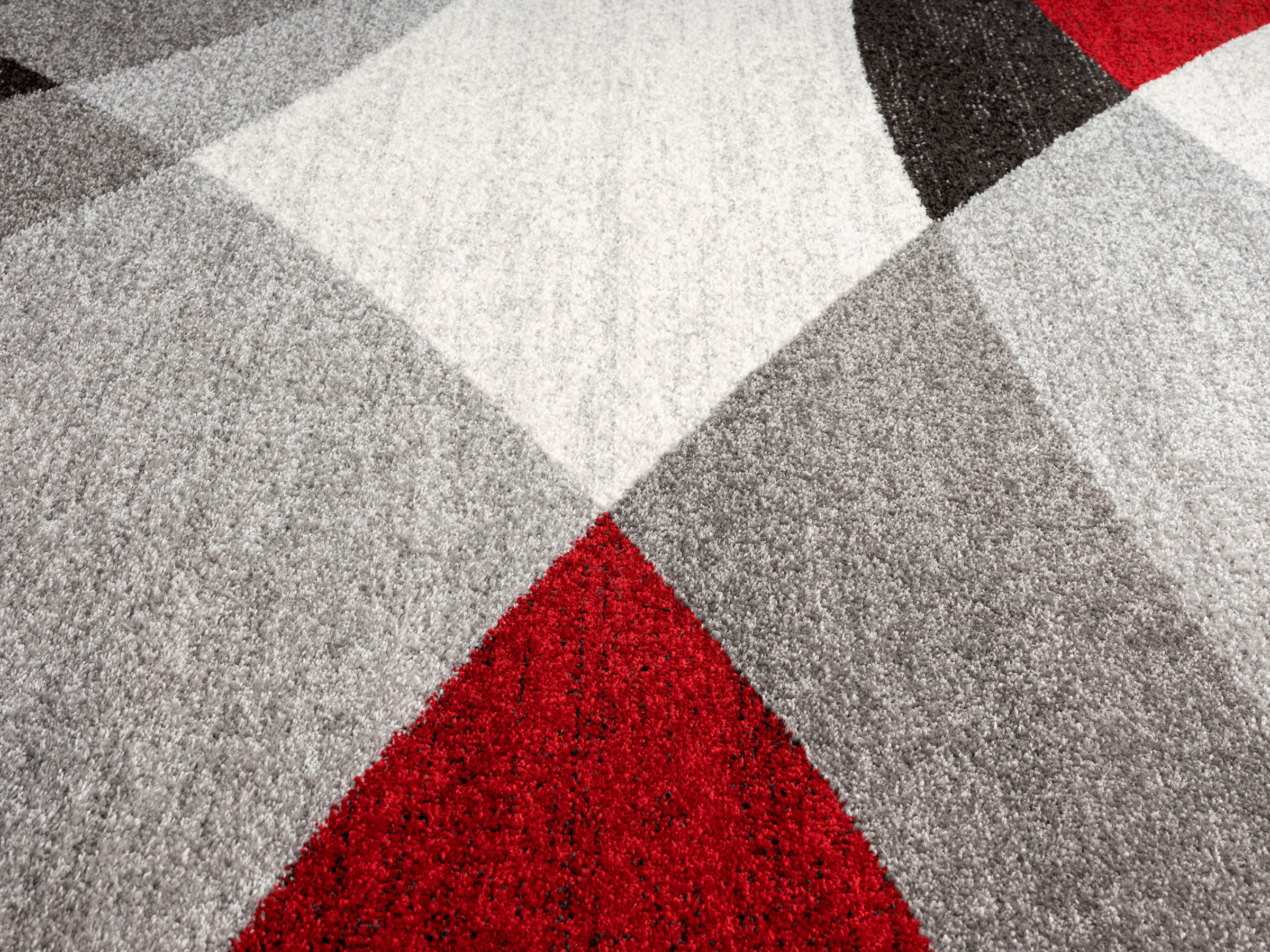 merinos Teppich »Thales 6100«, rechteckig, 10 mm Höhe, Kurzflorteppich mit Konturenschnitt, Wohnzimmer