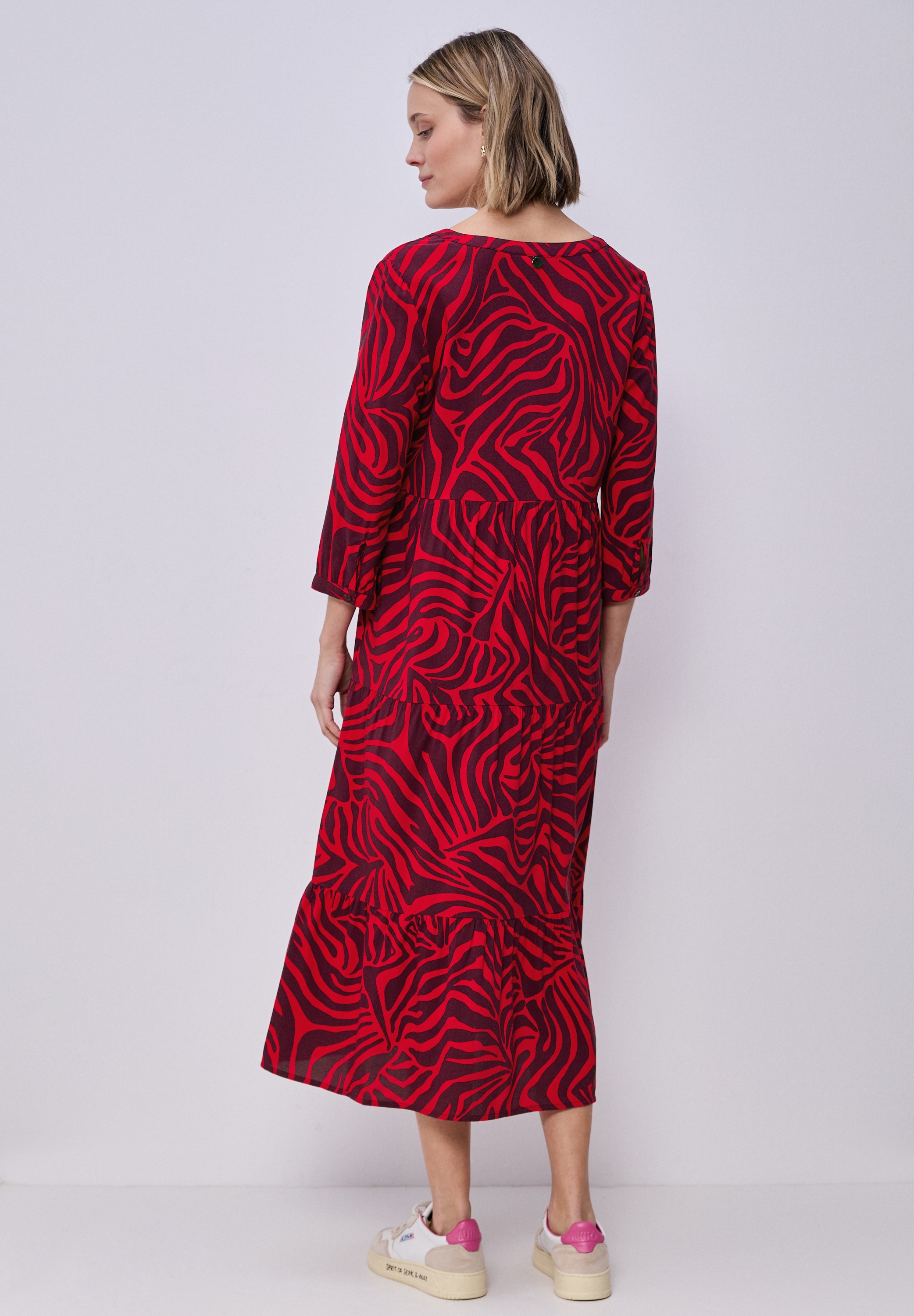 STREET ONE Midikleid Ohne Taschen mit Volant