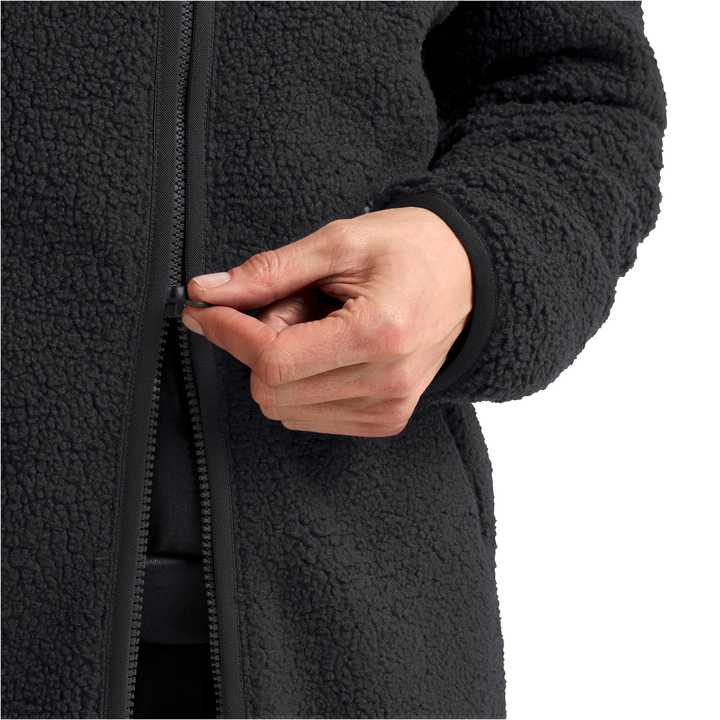 Jack Wolfskin Funktionsmantel »Sherpafleecemantel HIGH CURL COAT W«, Wärmend, winddicht, Übergangsjacke