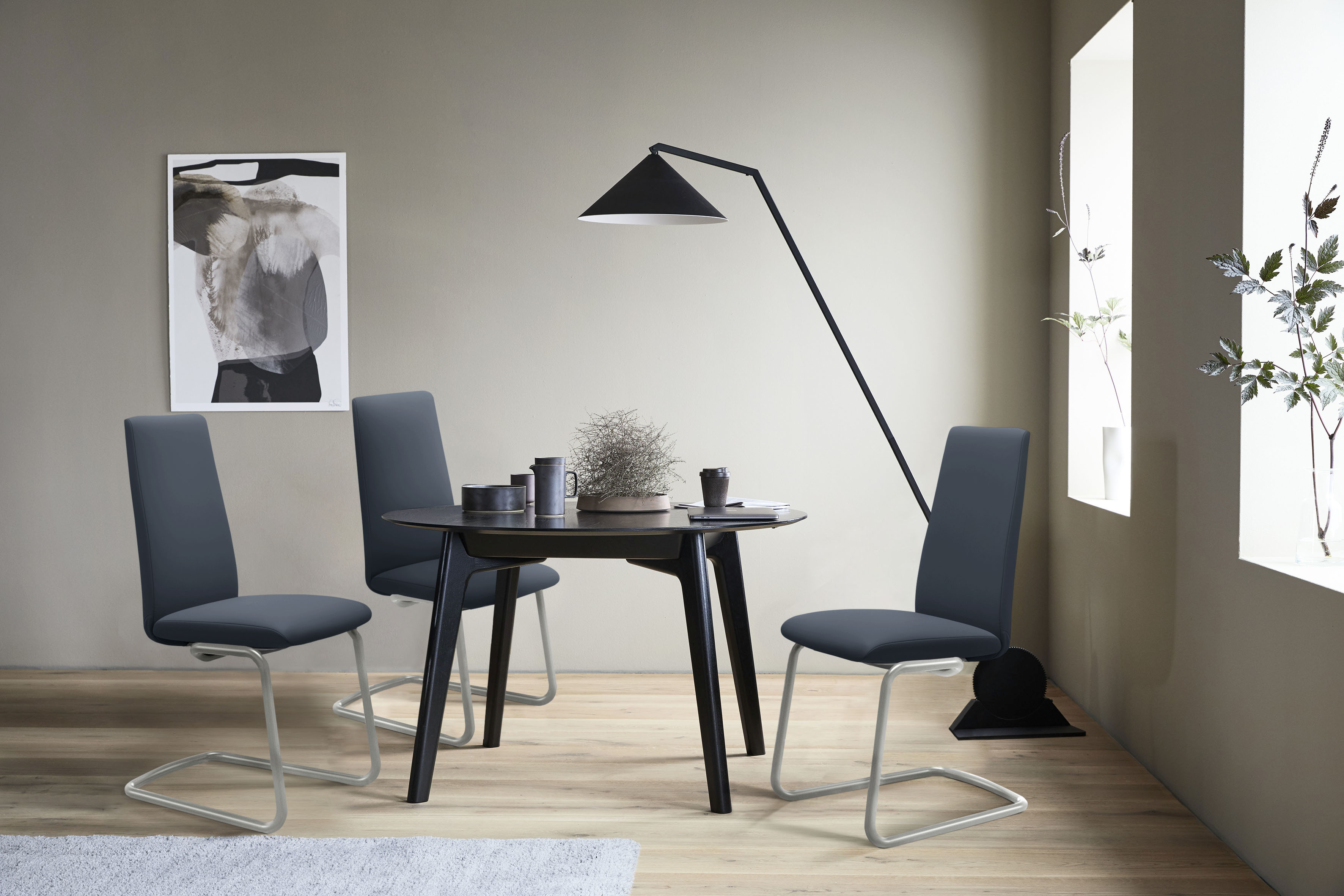 Stressless Polsterstuhl "Laurel" () High Back, Größe M, mit Beinen aus Stahl in Chrom glänzend