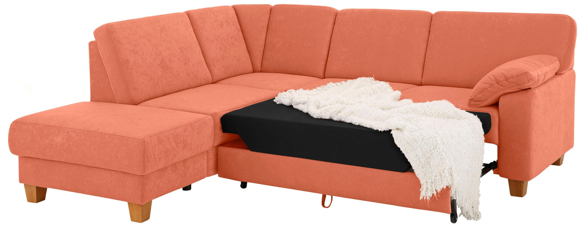 Home affaire Ecksofa »Belfort L-Form«, mit Federkern, wahlweise mit Bettfunktion und Stauraum