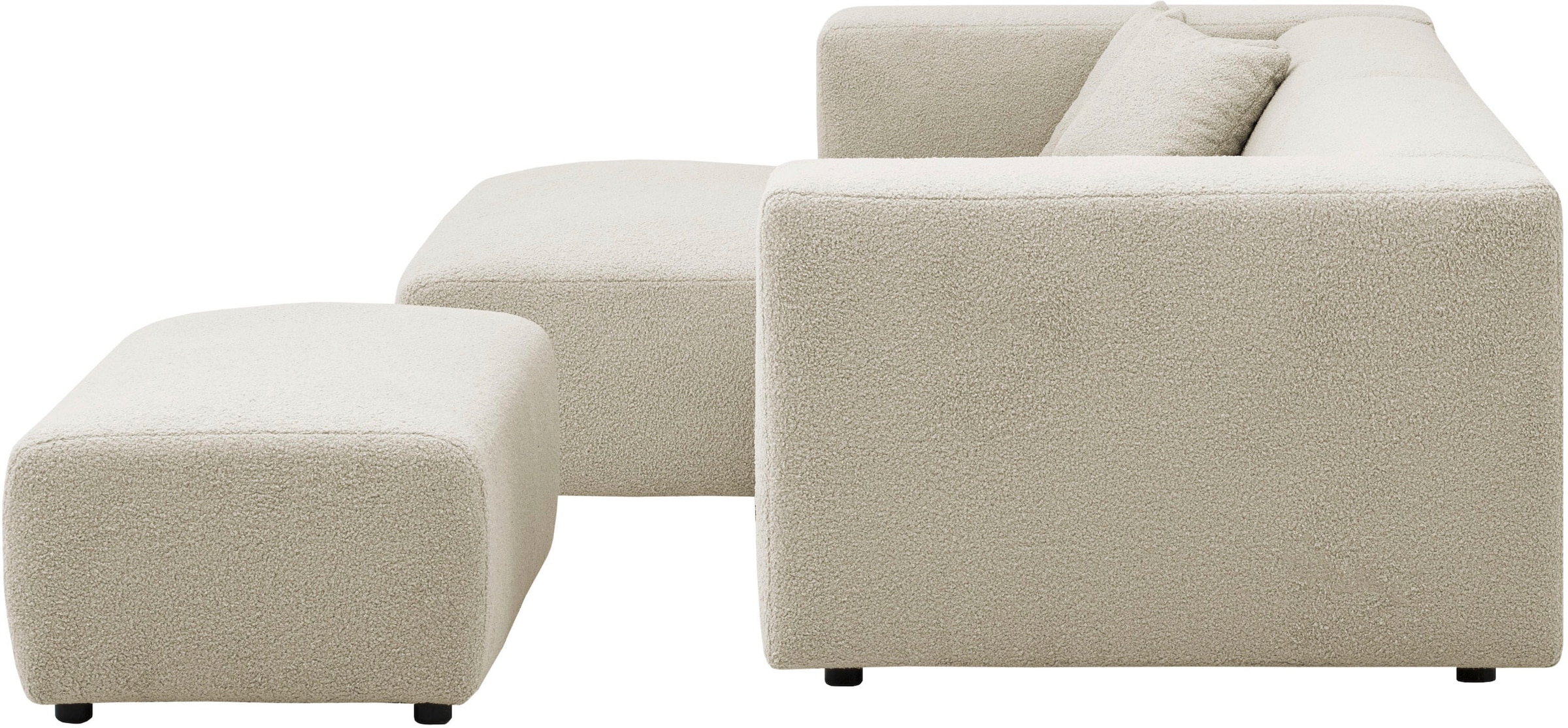 andas Polsterecke »BAKELS, Ecksofa-Set mit Hocker, L-Form mit Schlaffunktion«, Ecksofa-Set (incl. Hocker) im trendigen Megacord