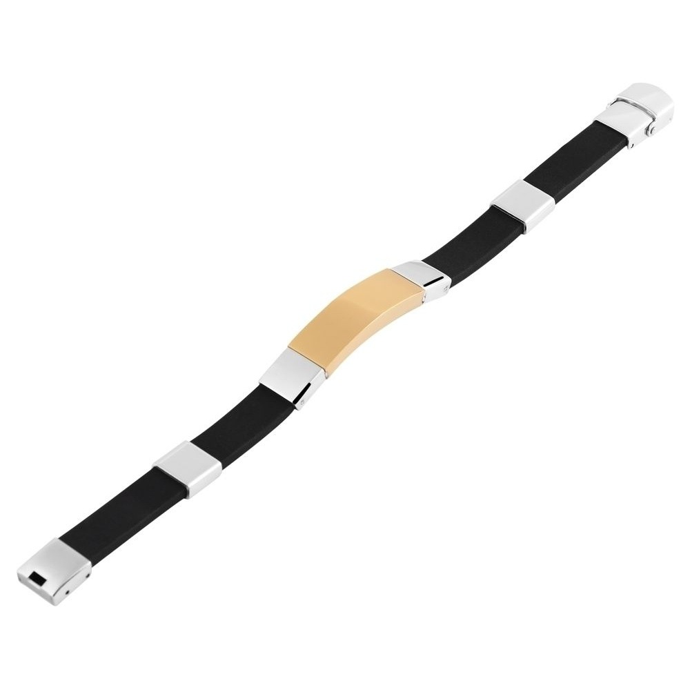 Armband ADELIA´S "Damen Armband aus Edelstahl 22 cm", schwarz, Armbänder, Damen, 22cm, Edelstahl, Armband, Ideal als Geschenk zum Jubiläum