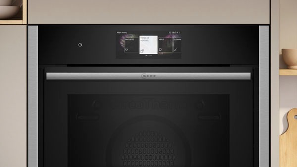 NEFF Pyrolyse Backofen N 90 "B64CT73N0" mit Teleskopauszug nachrüstbar mit Hydrolyse Versenkte Slide & Hide Ofentür & starkem Pyrolyse-Duo