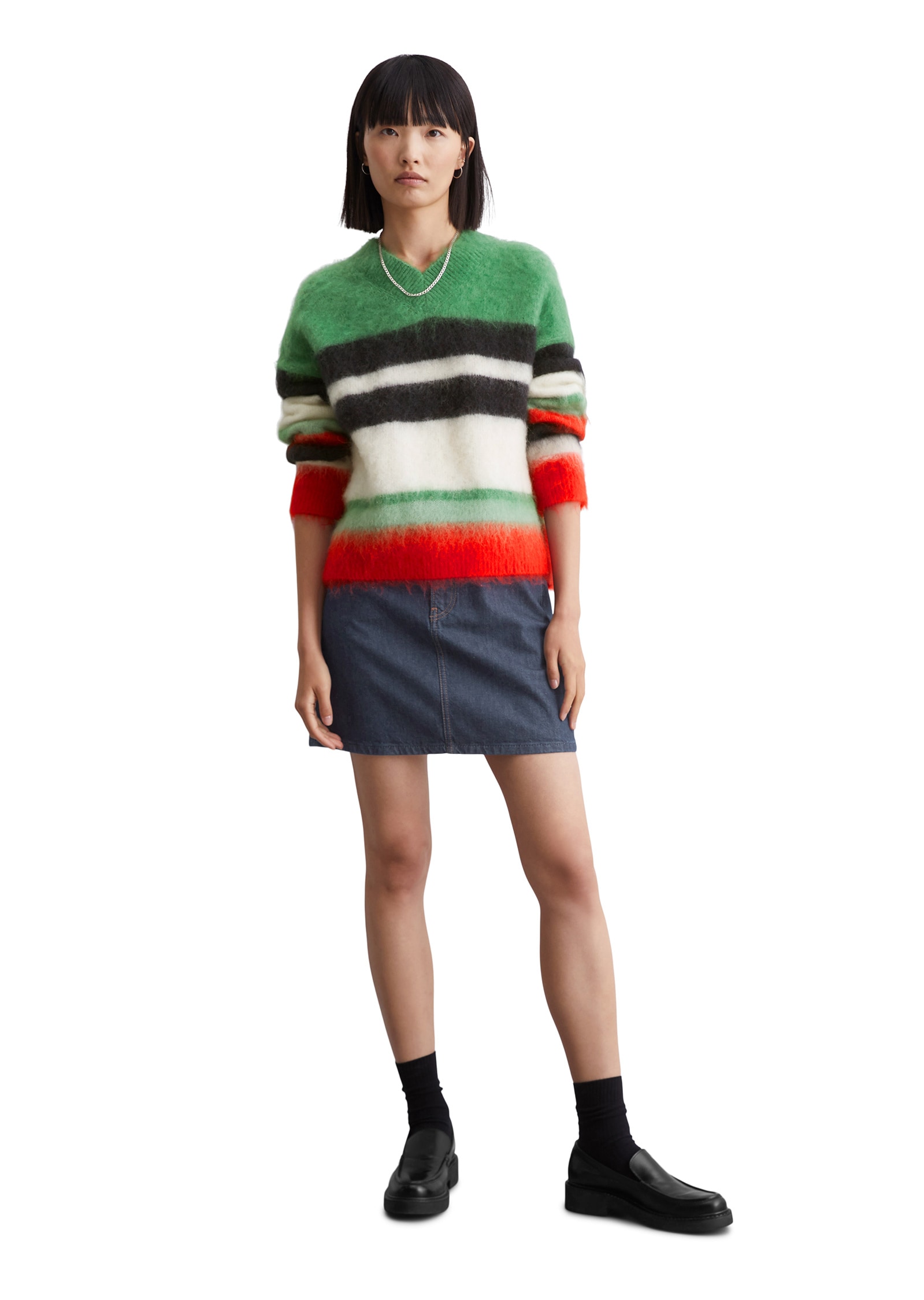 Marc O'Polo DENIM Strickpullover »aus gebürstetem Schurwolle-Mohair-Mix«