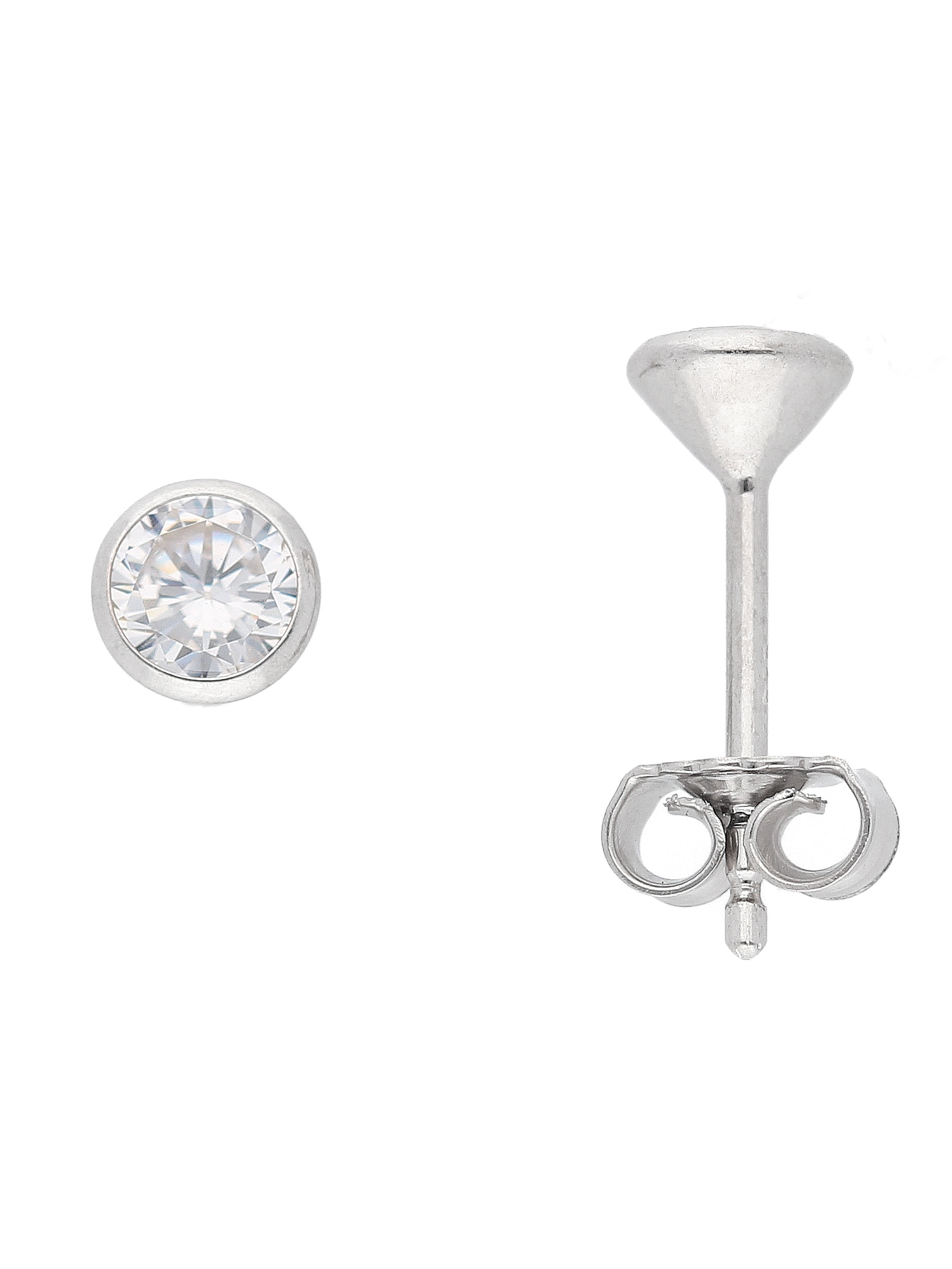 Adelia´s Paar Ohrhänger »925 Silber Ohrringe Ohrstecker mit Zirkonia Ø 4,5  mm«, mit Zirkonia Silberschmuck für Damen online bestellen | BAUR