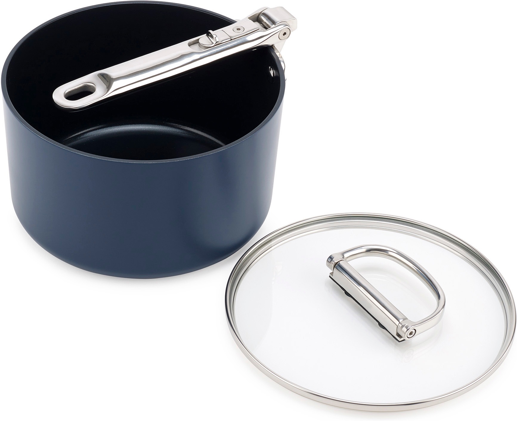 Joseph Joseph Kochtopf »Space 19 cm antihaftbeschichteter Topf, Kasserolle« Topf inkl. Deckel, 2 tlg.