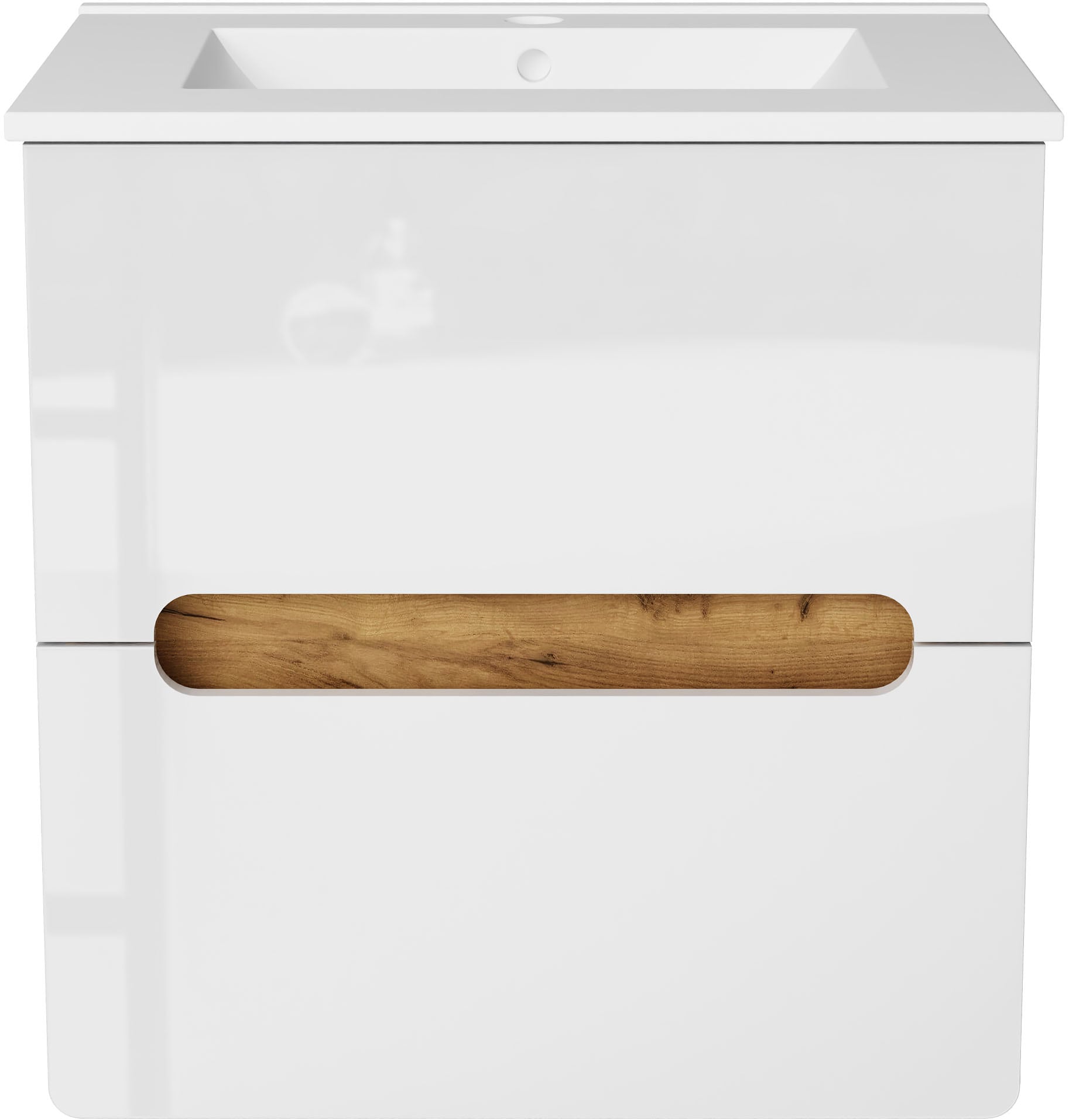 welltime Waschtisch »Lupo«, Badschrank mit Waschbecken,Soft Close,in verschiedenen Breiten (60,80)