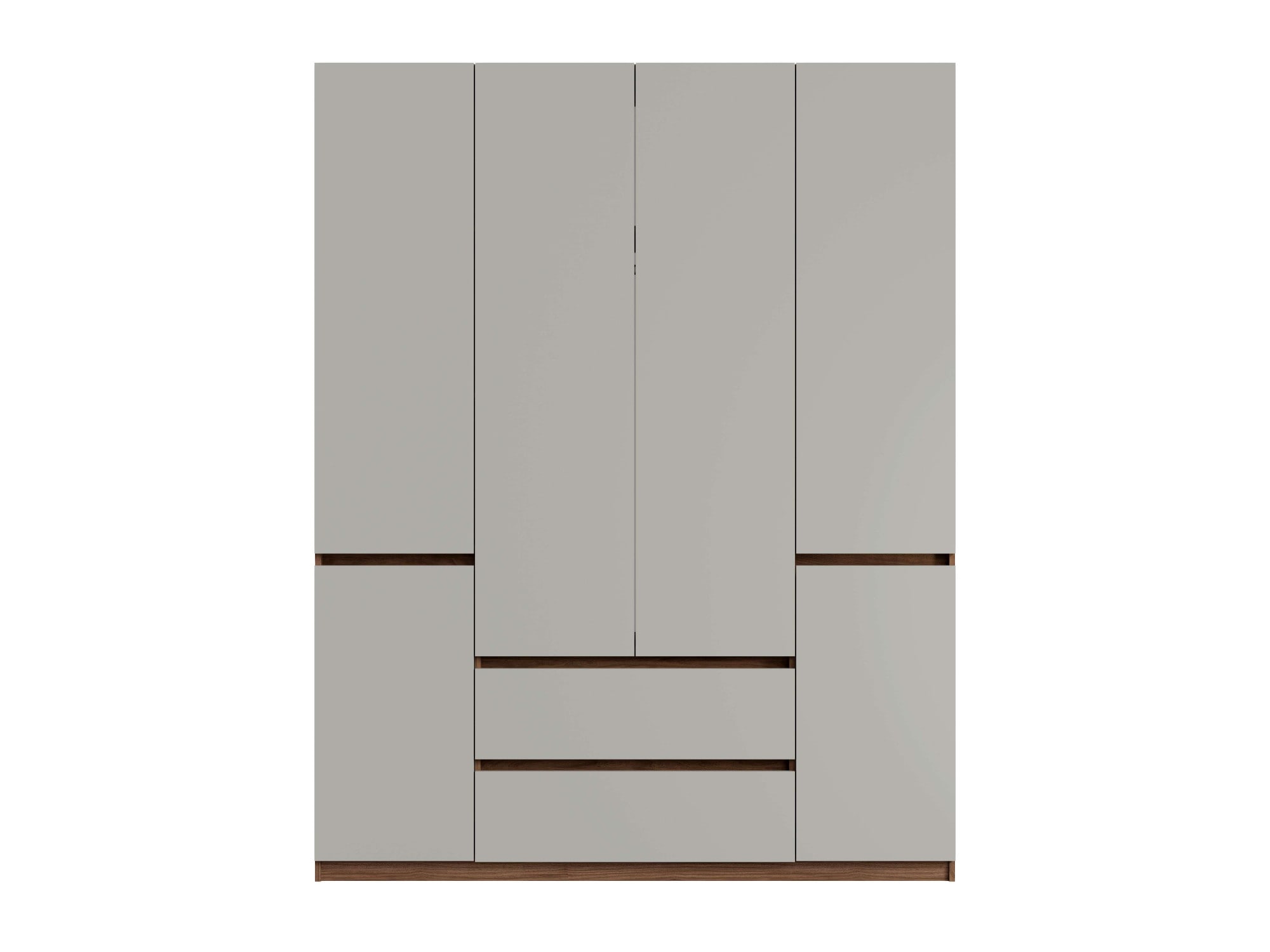 Home affaire Kleiderschrank »GERMO mit 1 Einlegeböde, 2 Schubladen, 1 Kleiderstange, 90/51/230cm«, Garderobe mit 6 Drehtüren, Wäscheschrank mit viel Stauraum