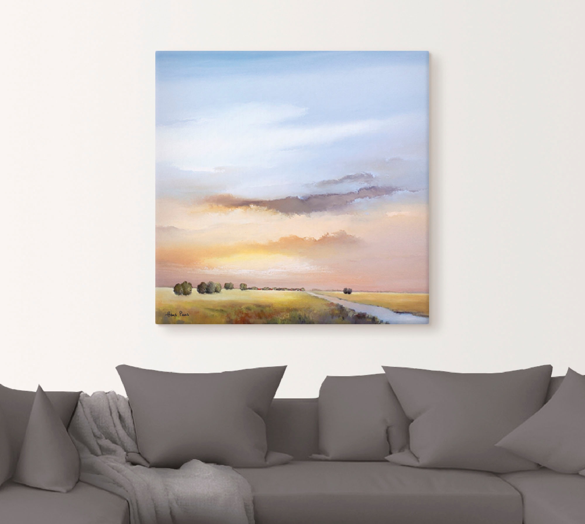 Artland Wandbild "Landschaft III" Himmel 1 Stk. tlg. auf Holzrahmen gespann günstig online kaufen