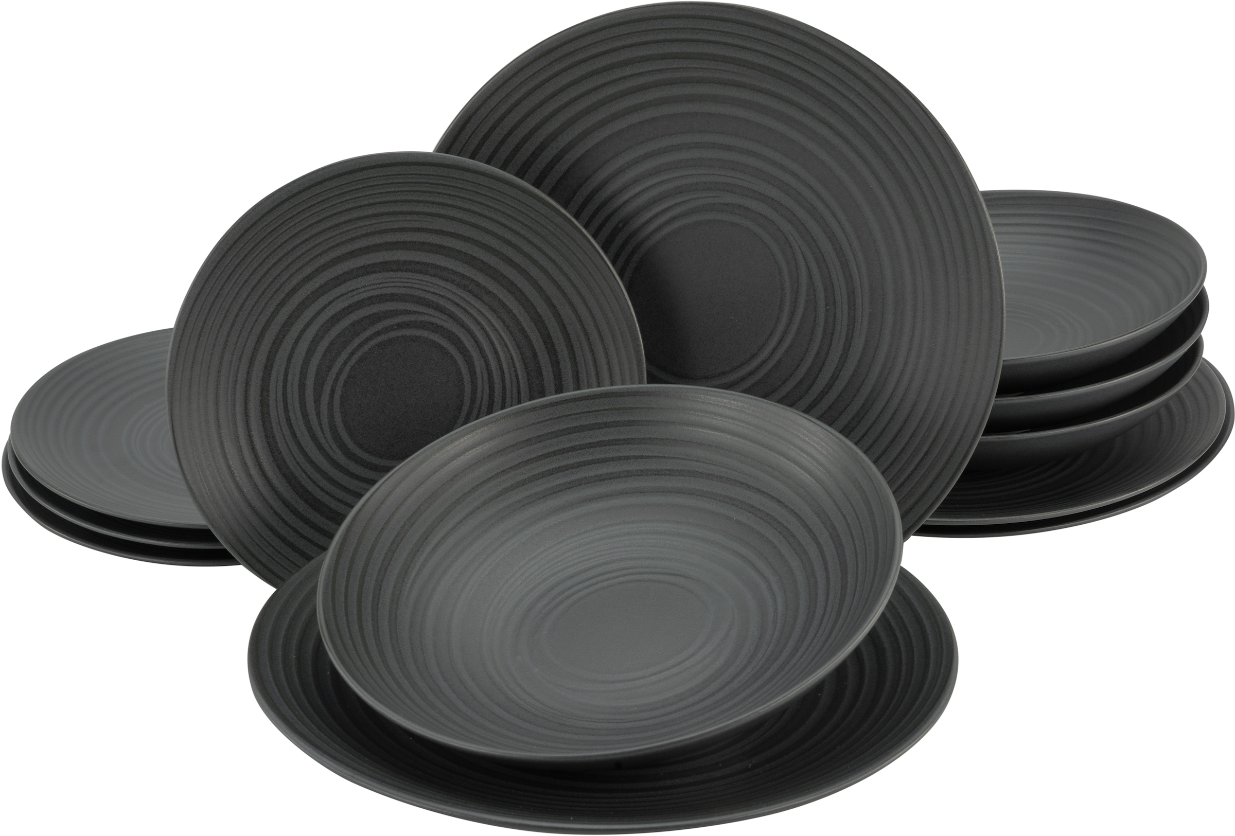 CreaTable Tafelservice »Geschirr-Set Lava Stone«...