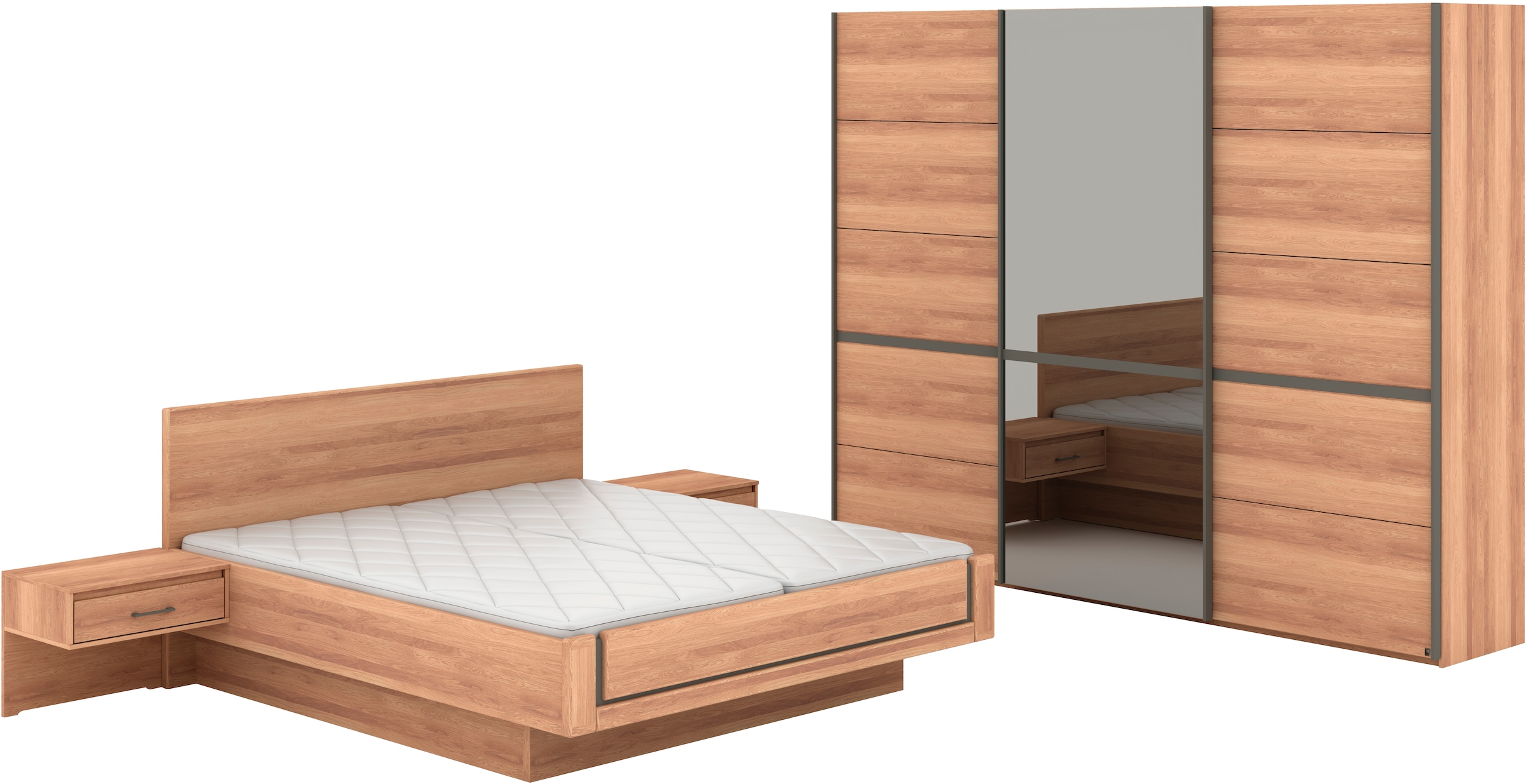 Musterring Schlafzimmer-Set "Sorrent, Kleiderschrank, Bett & Nachtkommoden, günstig online kaufen