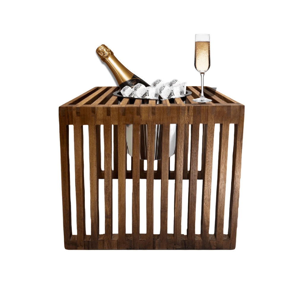 COOTAB Cooler Table Beistelltisch "3-in-1 Loungetisch mit Edelstahl-Kühler günstig online kaufen