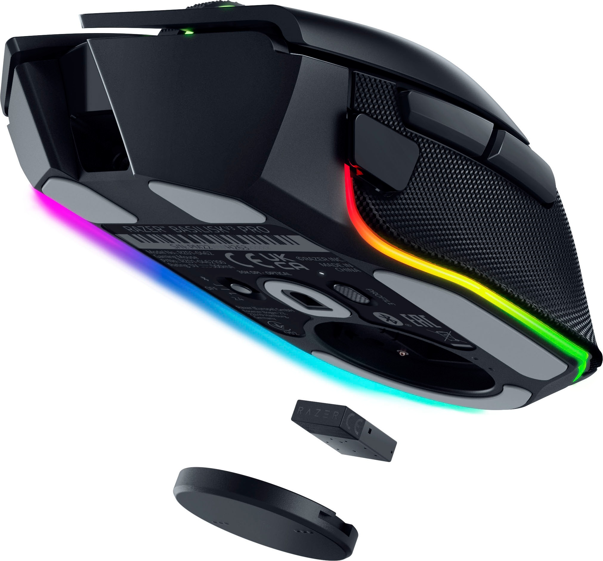 RAZER Gaming-Maus »Basilisk V3 Pro«, RF kabellos + Bluetooth-kabelgebunden-USB