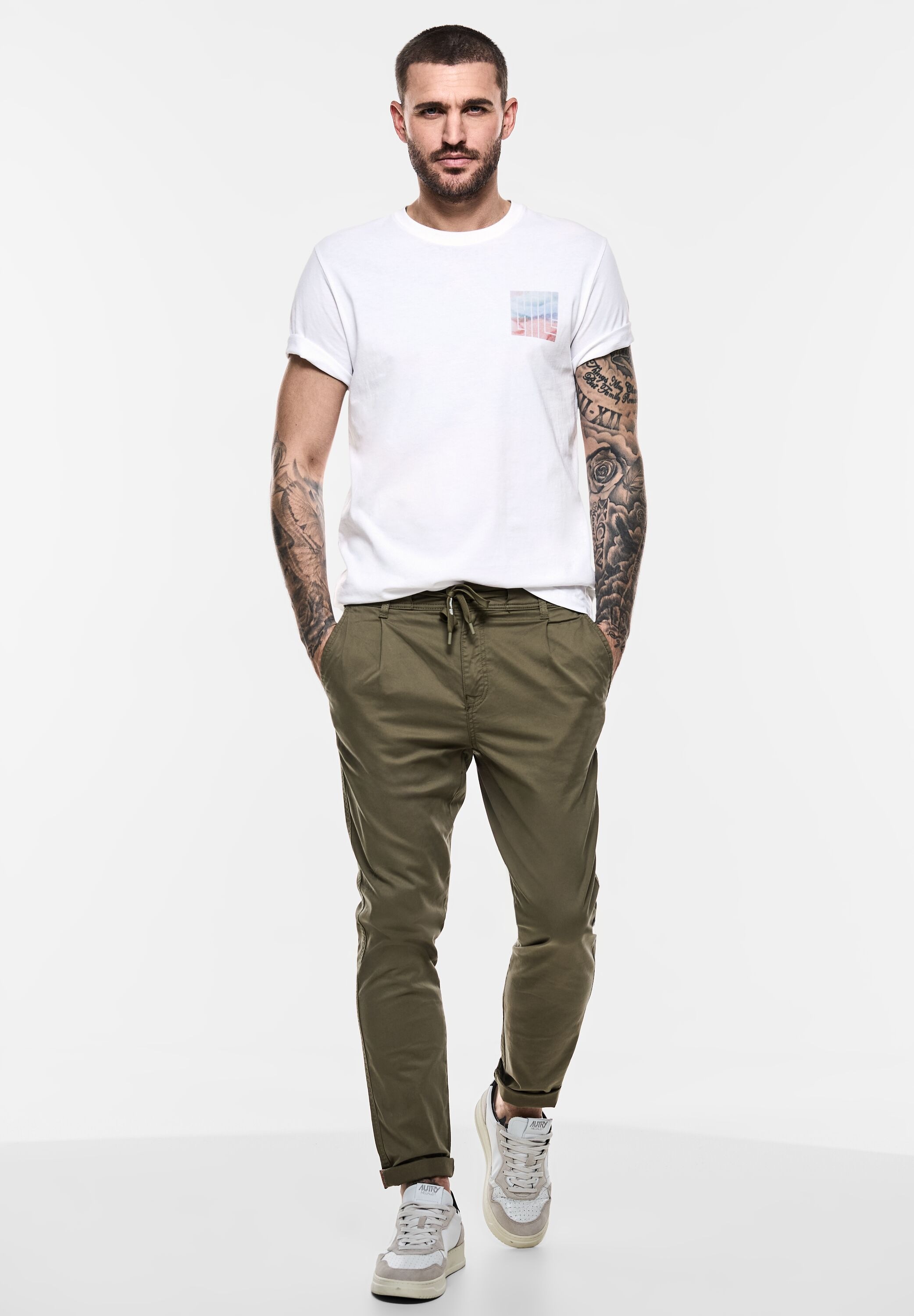 STREET ONE MEN T-Shirt, aus reiner Baumwolle