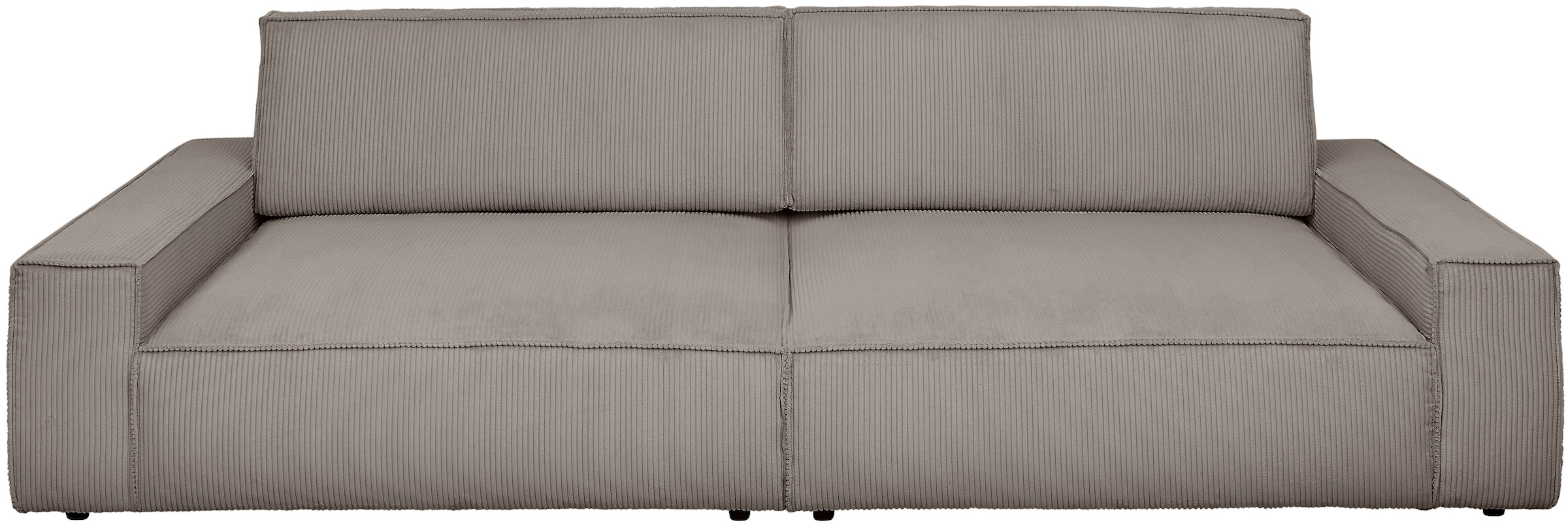OTTO home Big-Sofa »SHERWOOD XXL Cord, Big-Sofa (316cm), extra tiefe Sitzfläche 95 cm« bequemer Sitzkomfort, Cord u. Leinenoptik, Kedernaht