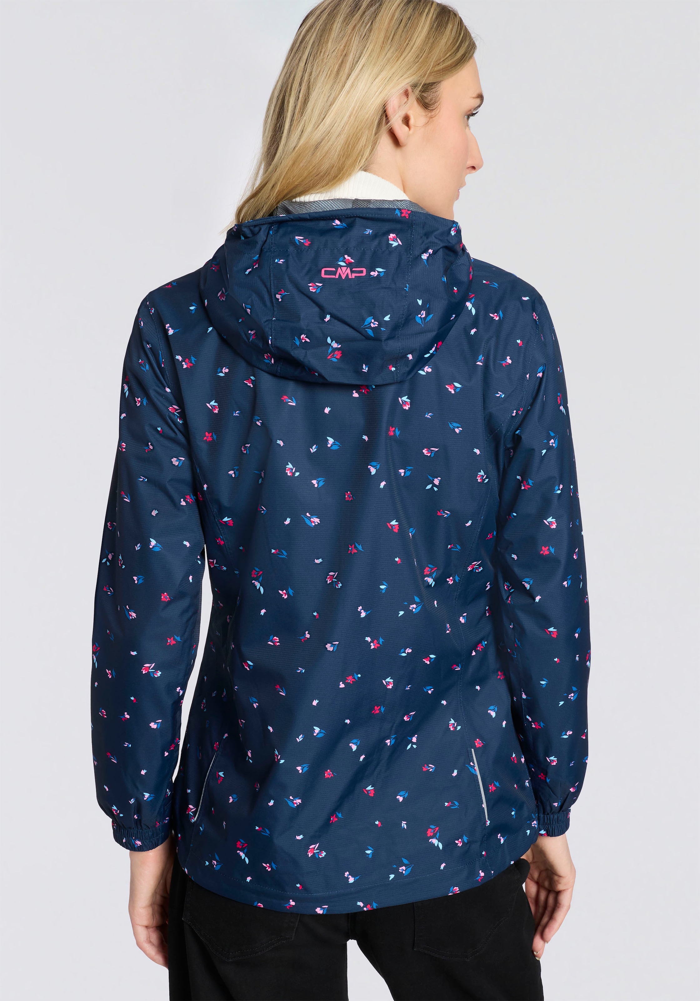 CMP Regenjacke mit Kapuze Übergangsjacke, mit dezenten Reflektordetails