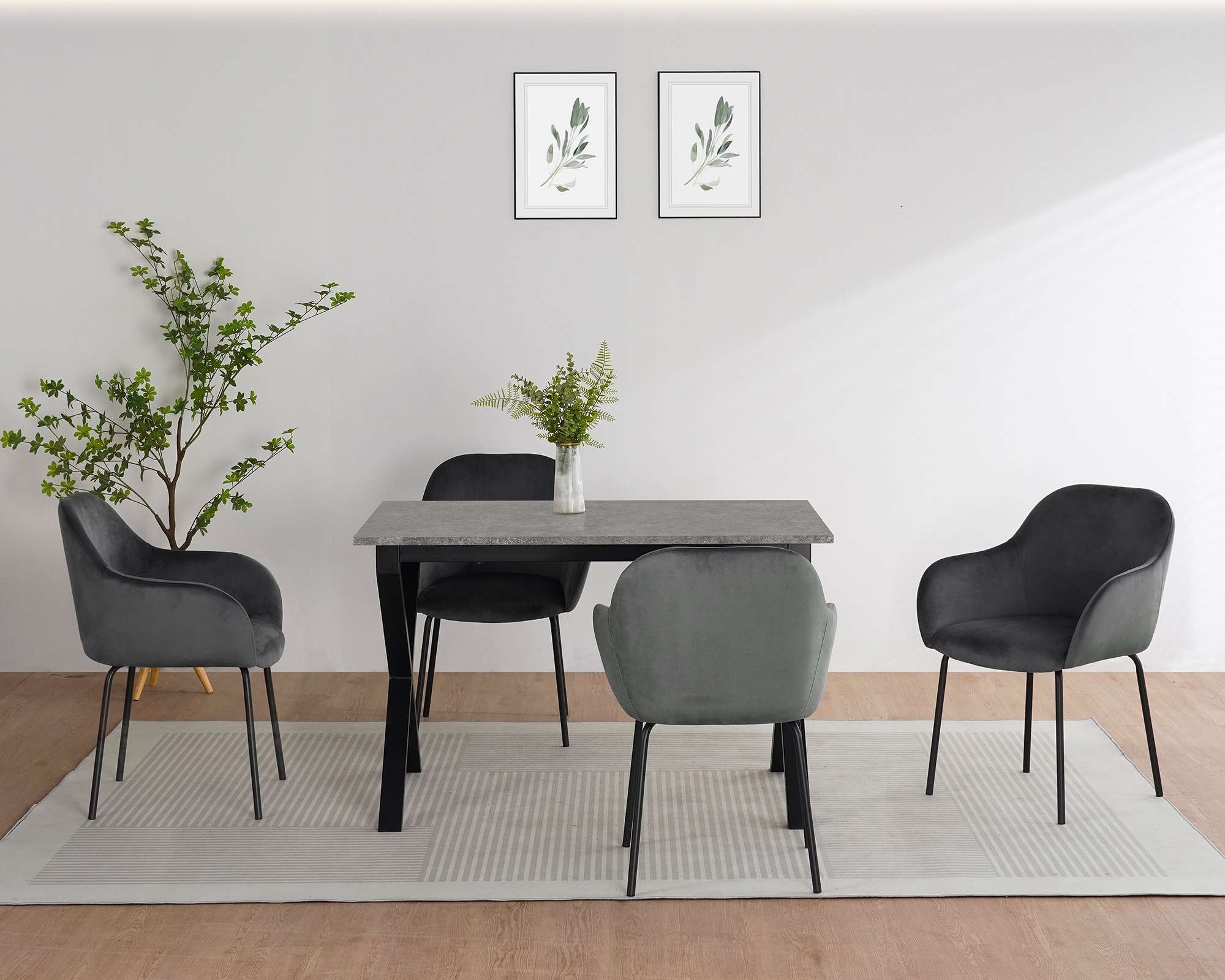 OTTO home Esstisch "Boddhi" schwarzes Metallgestell, Plattenvarianten wählb günstig online kaufen