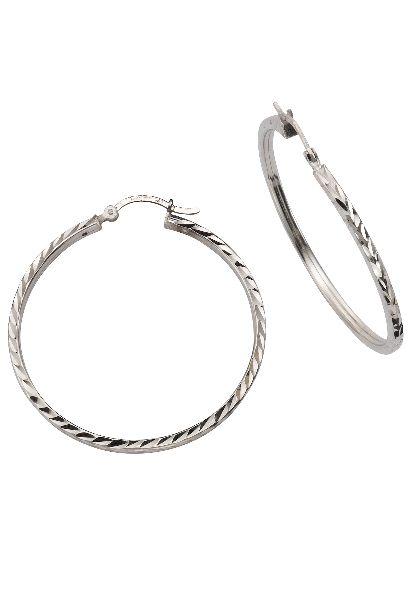Firetti Paar Creolen »Schmuck Geschenk Silber 925 glänzendes Design diamantiert«