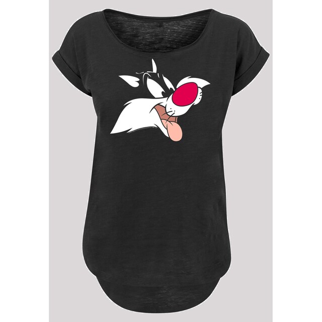 F4NT4STIC Kurzarmshirt »Damen Looney Tunes Sylvester with Ladies Long Slub  Tee«, (1 tlg.) bestellen | BAUR