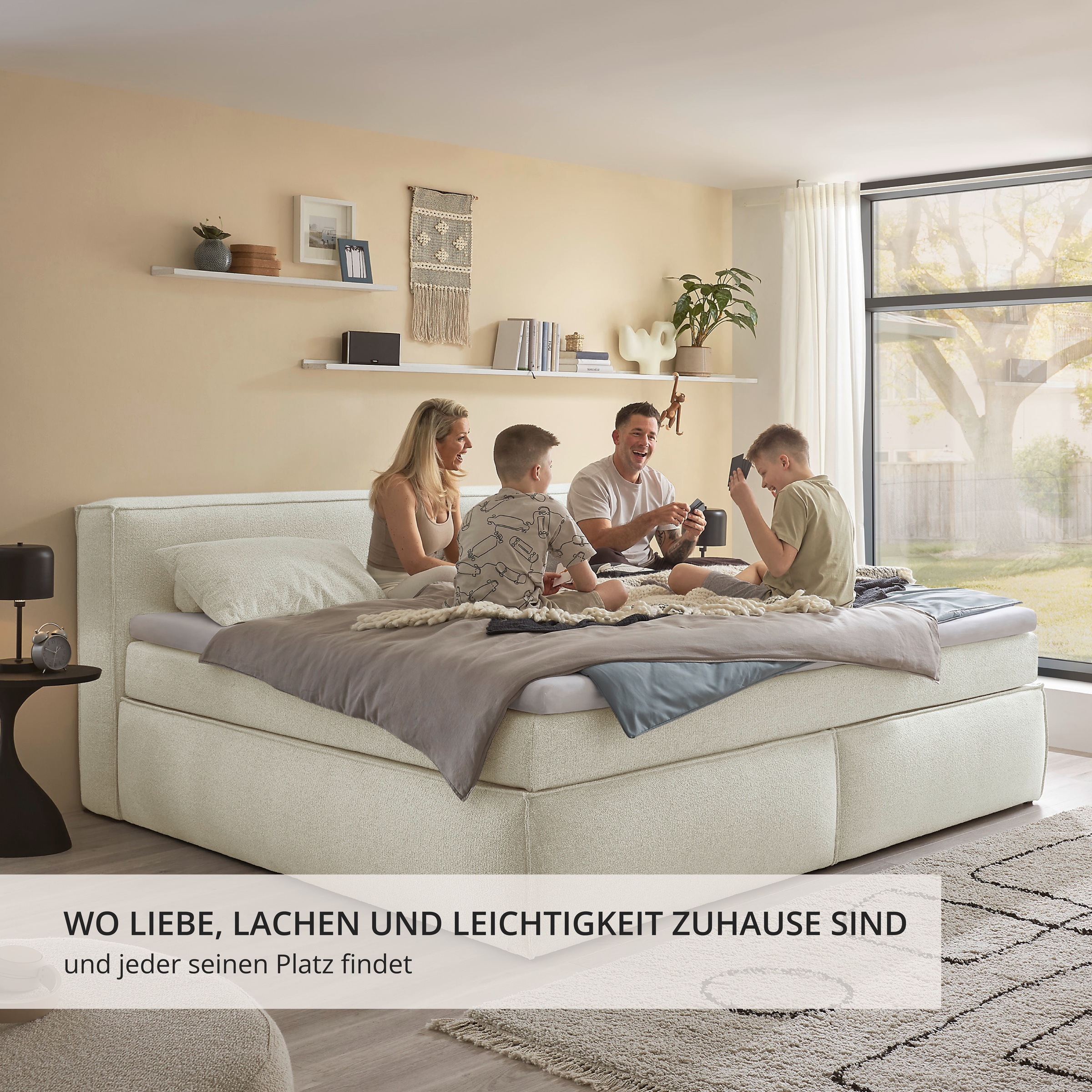 ED EXCITING DESIGN Boxspringbett »Sandon, Familienbett erhältlich in der Größe 240x200cm«