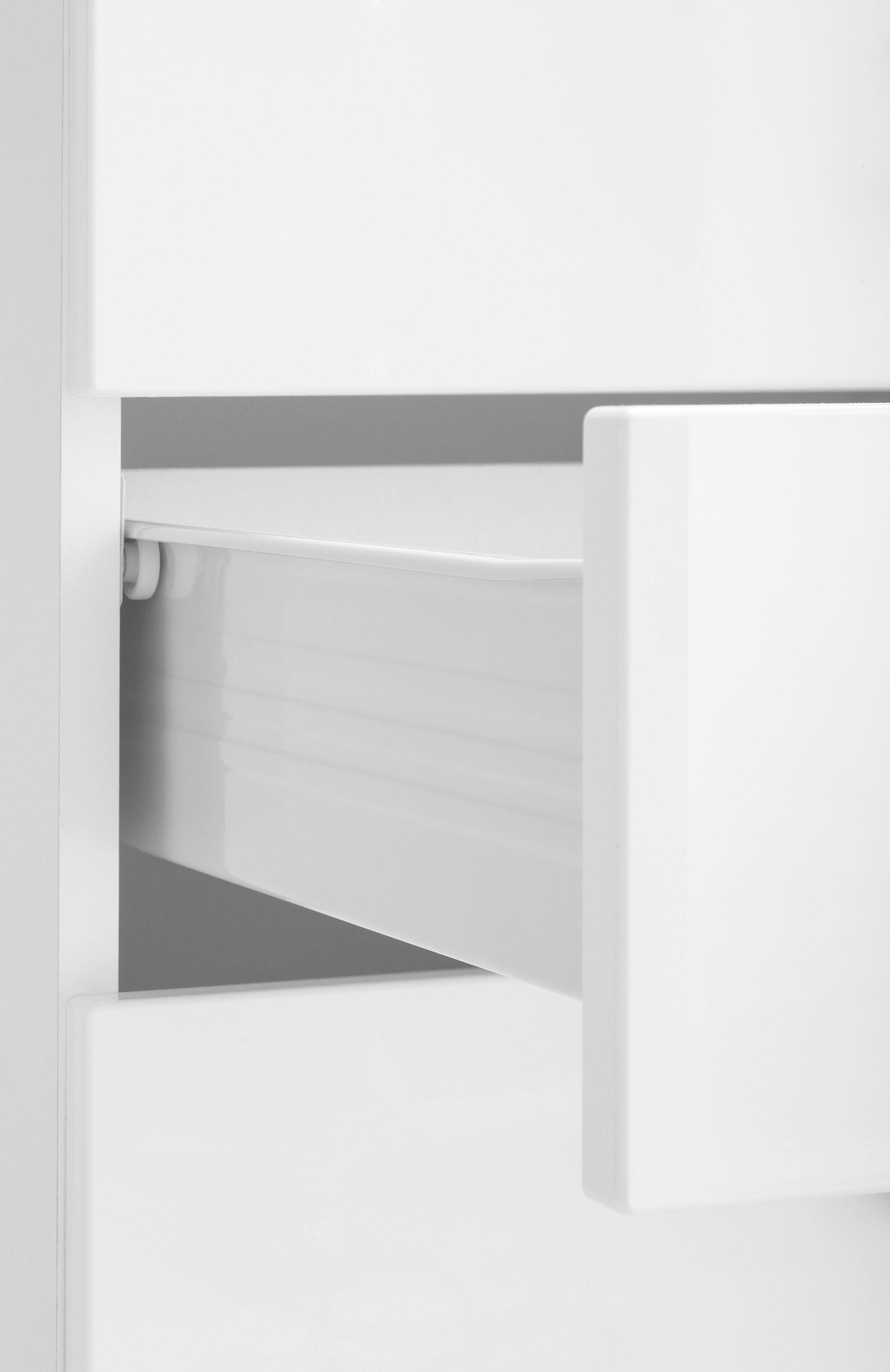 KOCHSTATION Küchenzeile »KS-Tulsa«, mit E-Geräten, Breite 300 cm, schwarze Metallgriffe, MDF Fronten