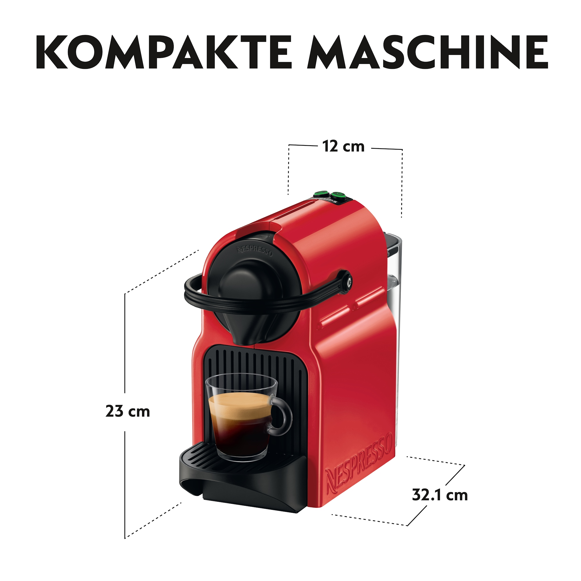 Nespresso Kapselmaschine »XN1001 Inissia von Krups« Wassertankkapazität: 0,7 Liter, inkl. Willkommenspaket mit 7 Kapseln