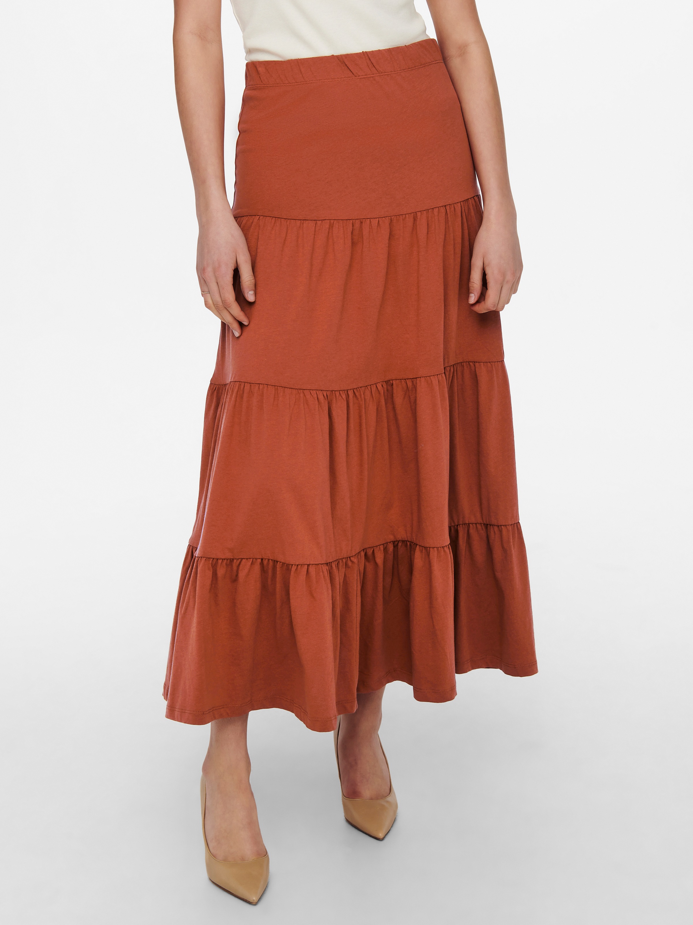 ONLY Maxirock "ONLMAY MAXI SKIRT" Baumwolle, mit Volant günstig online kaufen