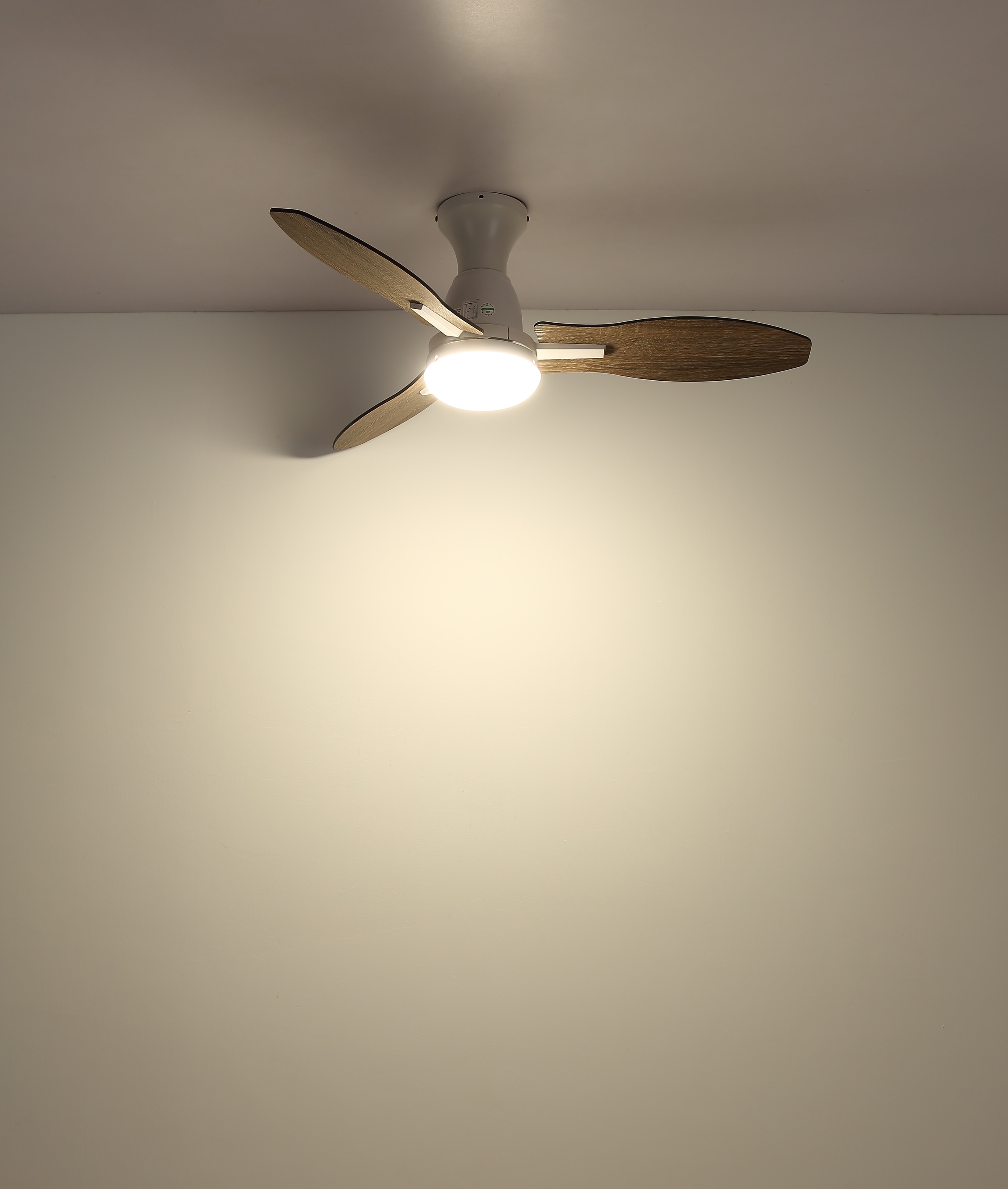 GLOBO LIGHTING Deckenleuchte »GALE« LED-Modul 1 Stk. warmweiß - kaltweiß Ventilator kühlen-heizen holzoptik CCT 3000/4500/6000K