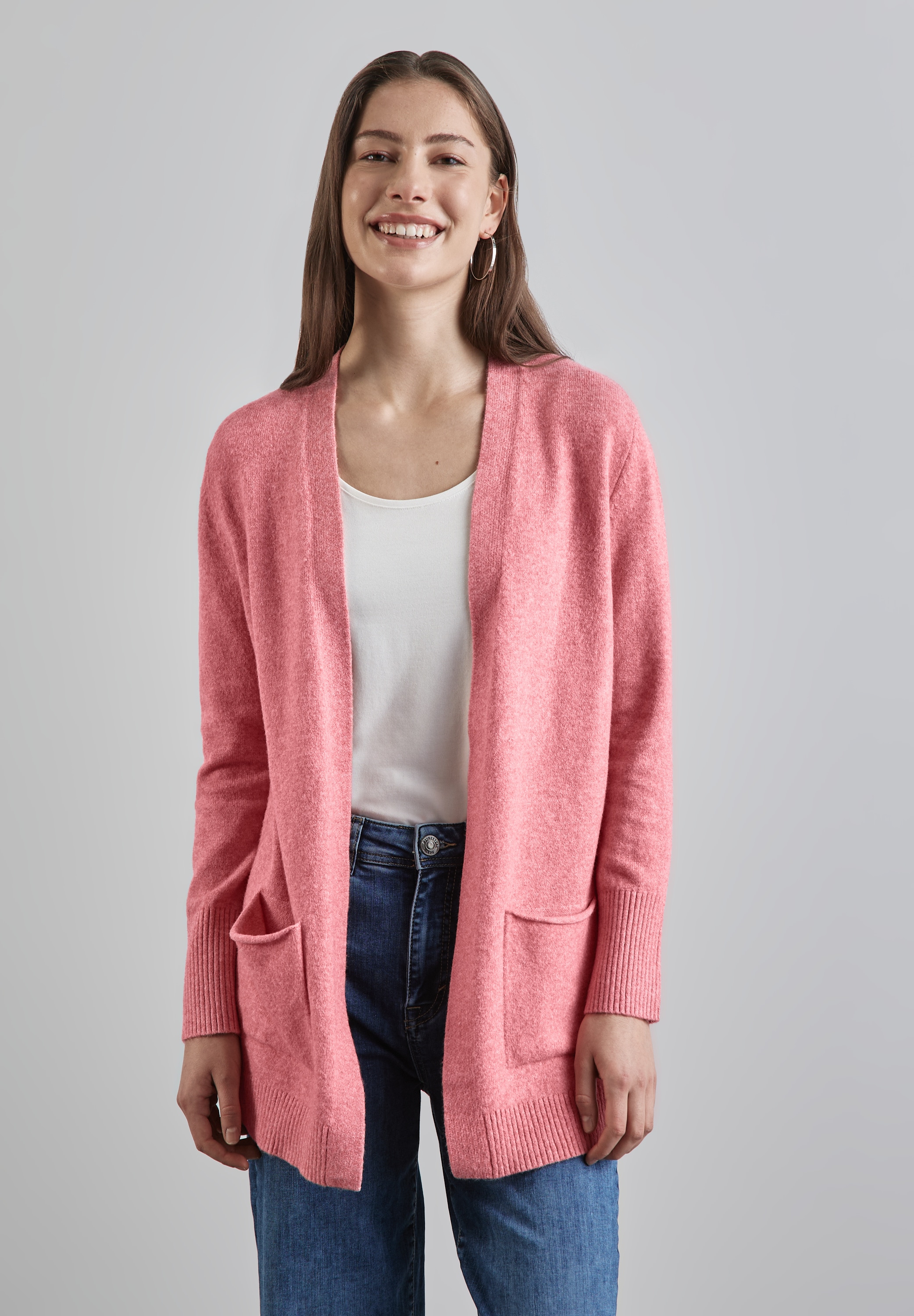 Cardigan, aus Baumwolle mit Stretchanteil