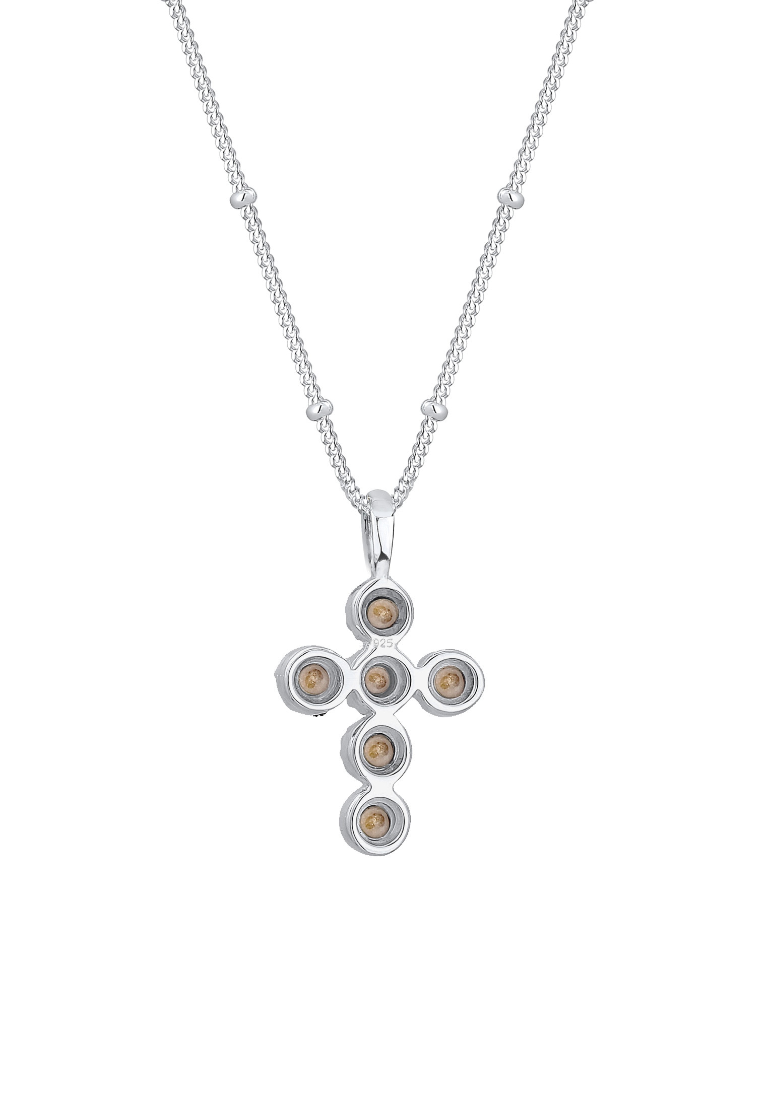 Elli Collierkettchen »Kreuz Glas Kristalle 925 Sterling Silber«