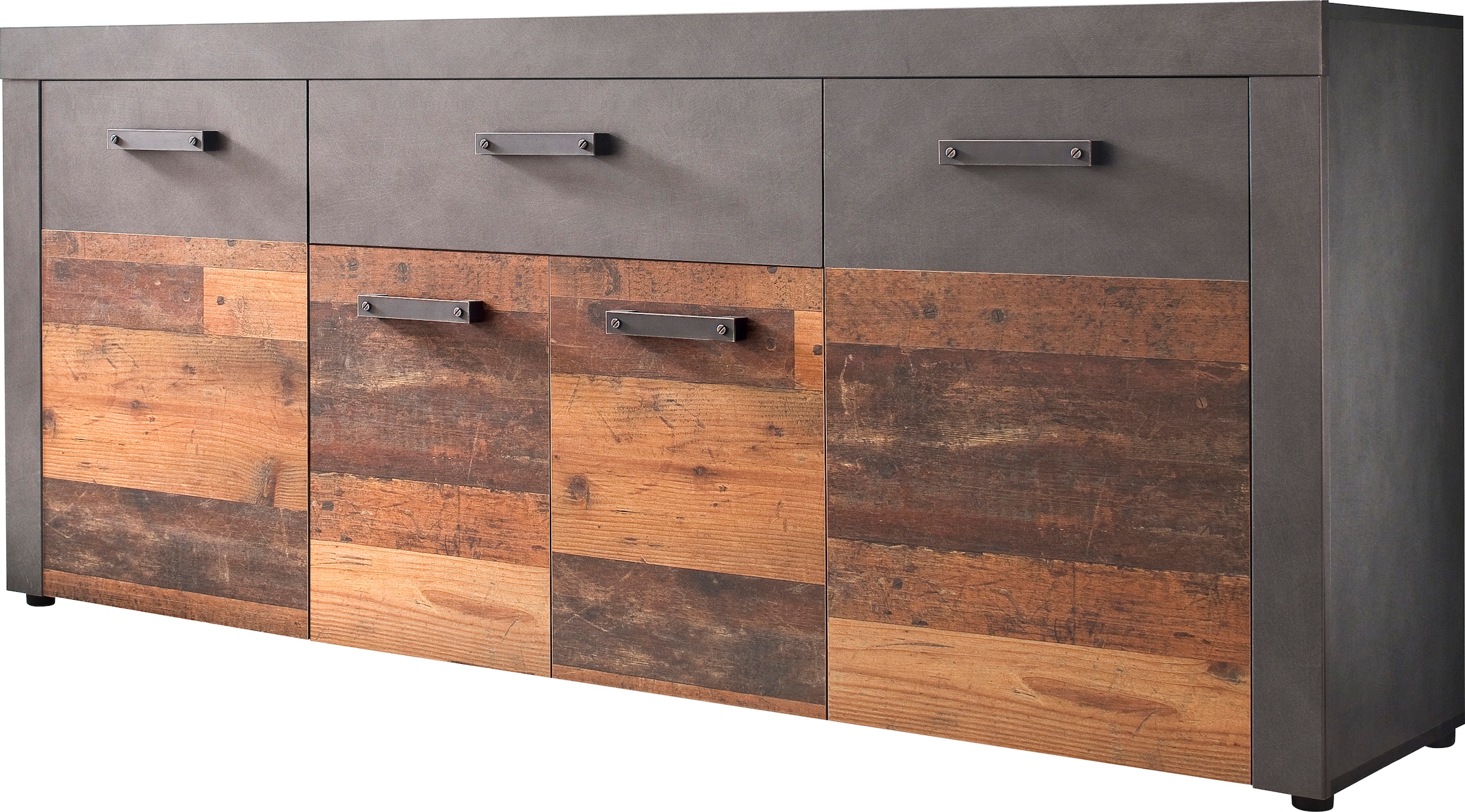 Home affaire Sideboard »Ilana« Sideboard mit 4 Türen & 1 Schublade - (B/T/H) 178/40/76 cm