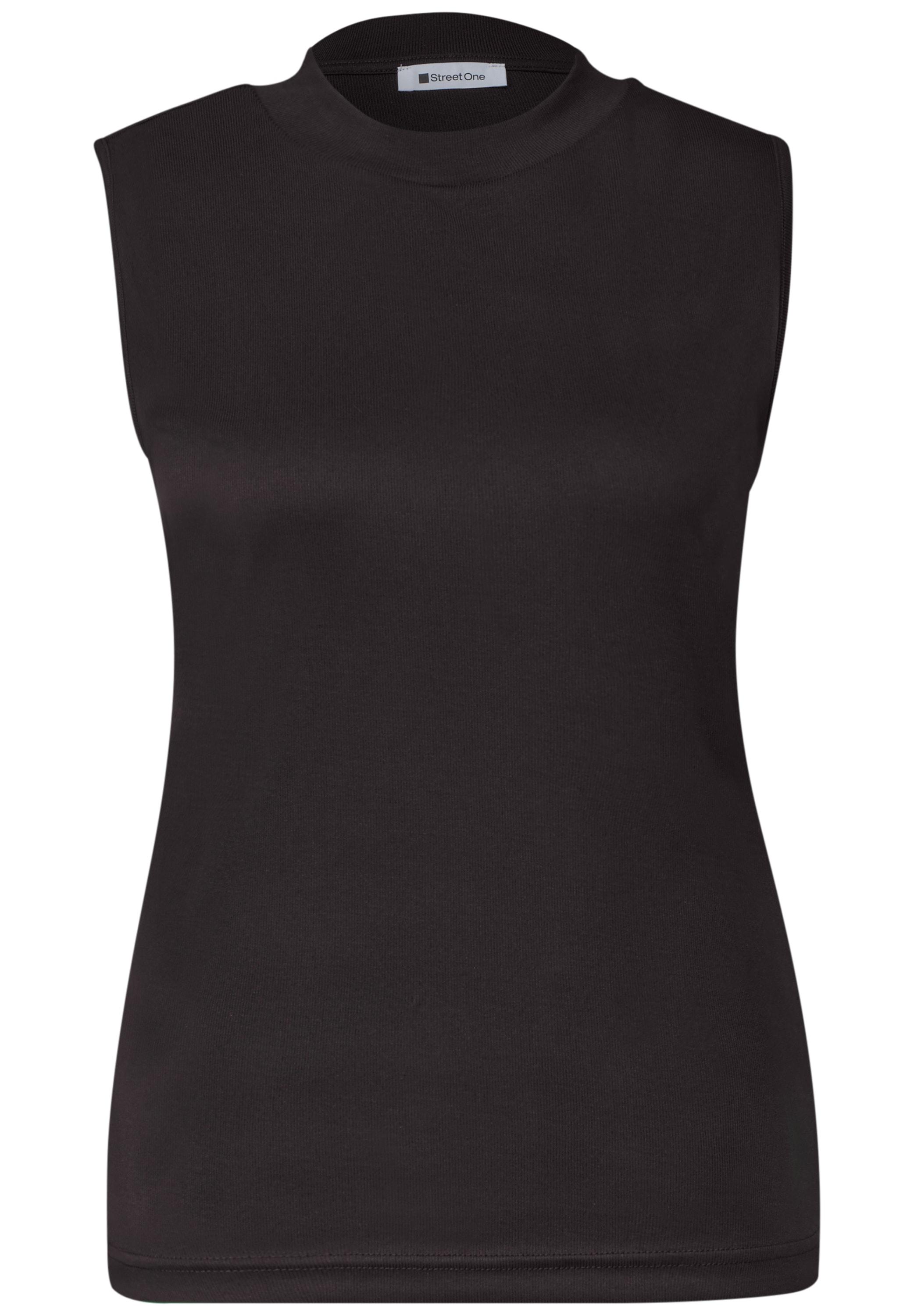 STREET ONE Shirttop Sommer-Top im Silk-Look mit Turtle Neck